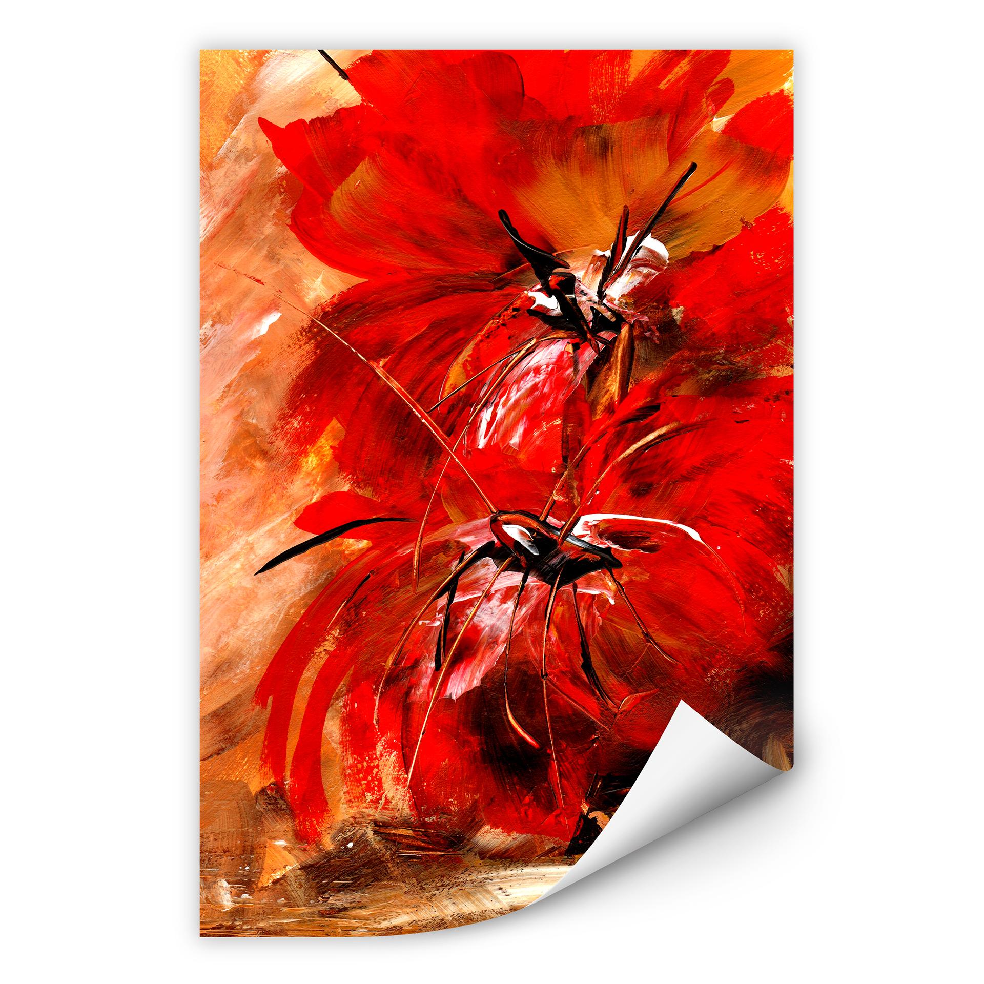 Zelfklevende Poster - Niksic - Fire Flowers