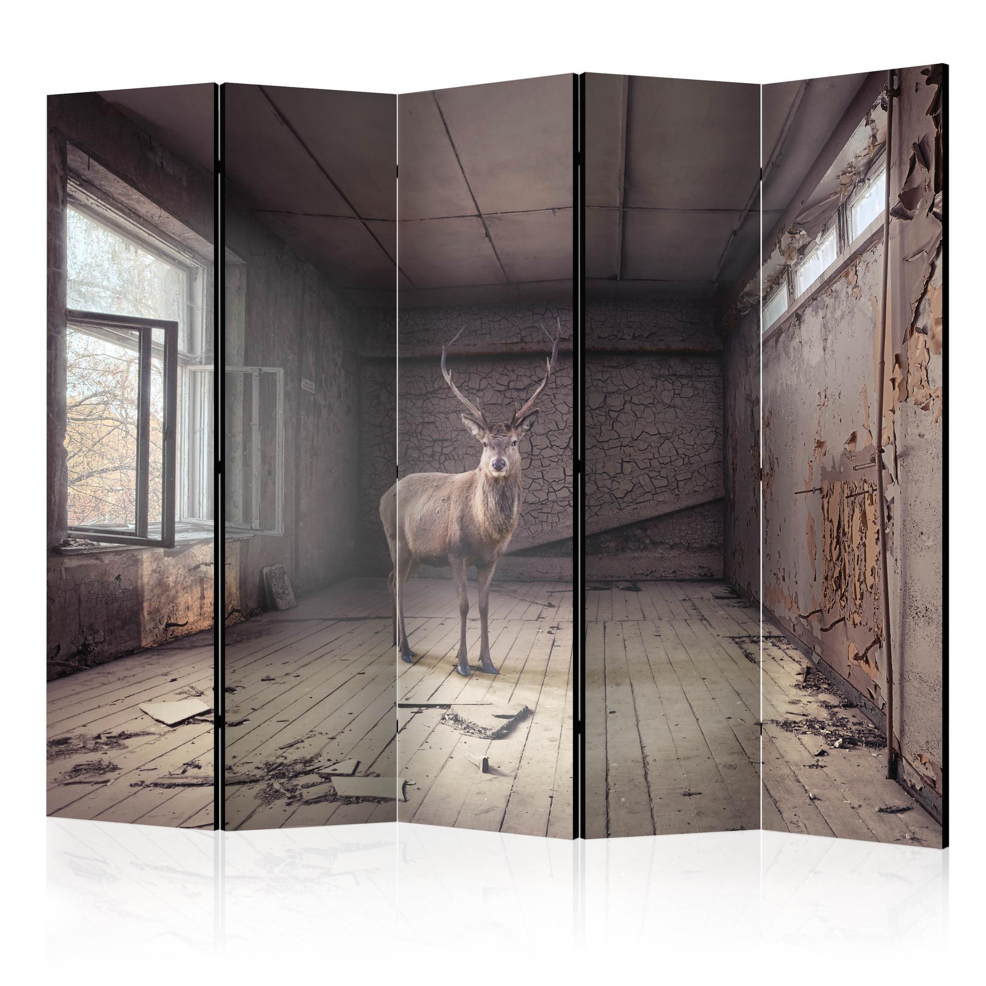 Skærm til rumdeling - Lost, 5-delt - 225x172 cm