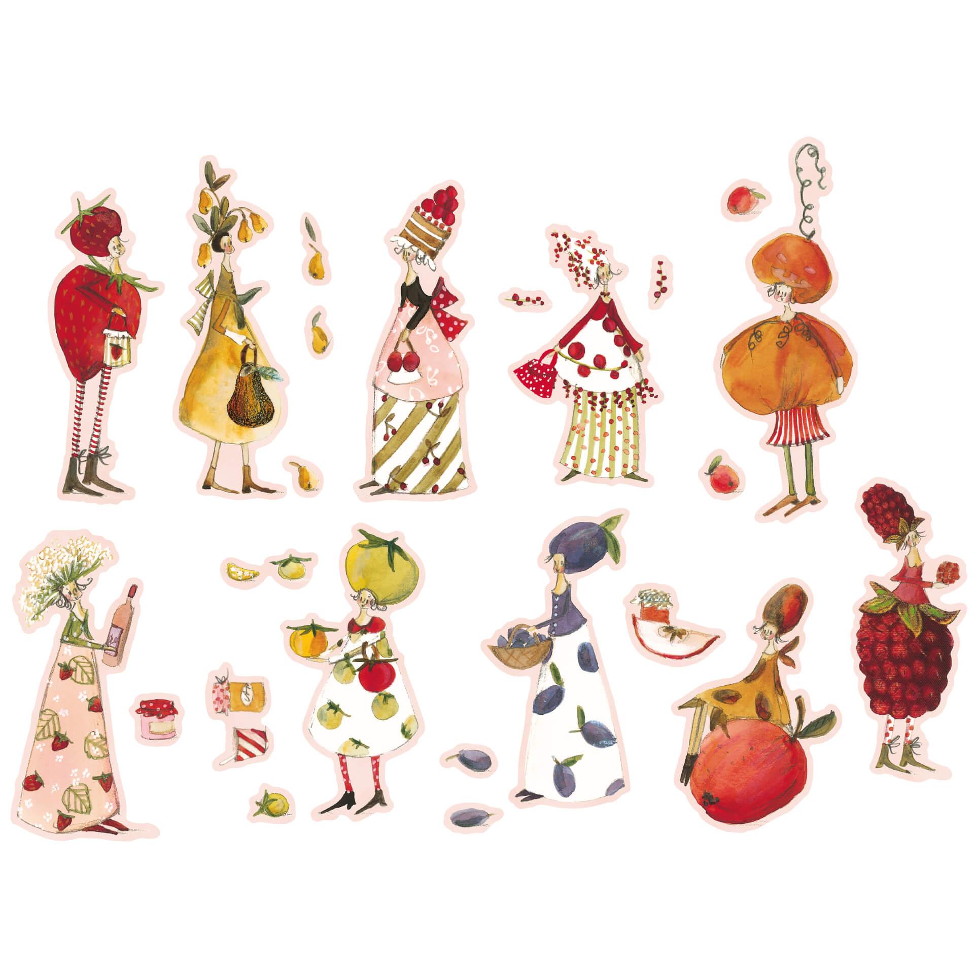 Adesivo murale Leffler – Frutti per marmellata