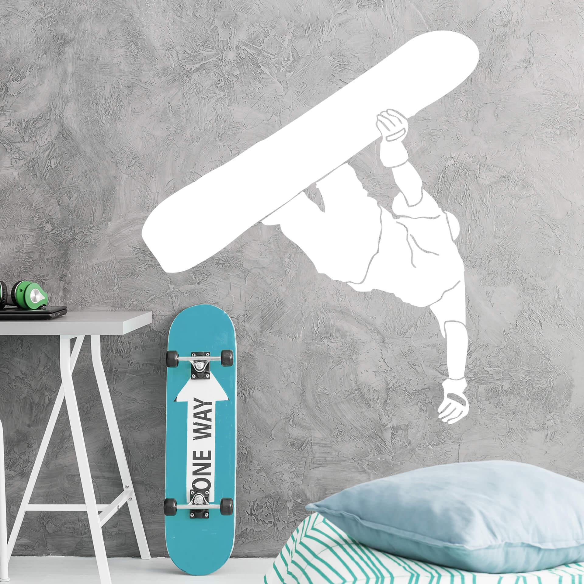 Muursticker Snowboarder 02