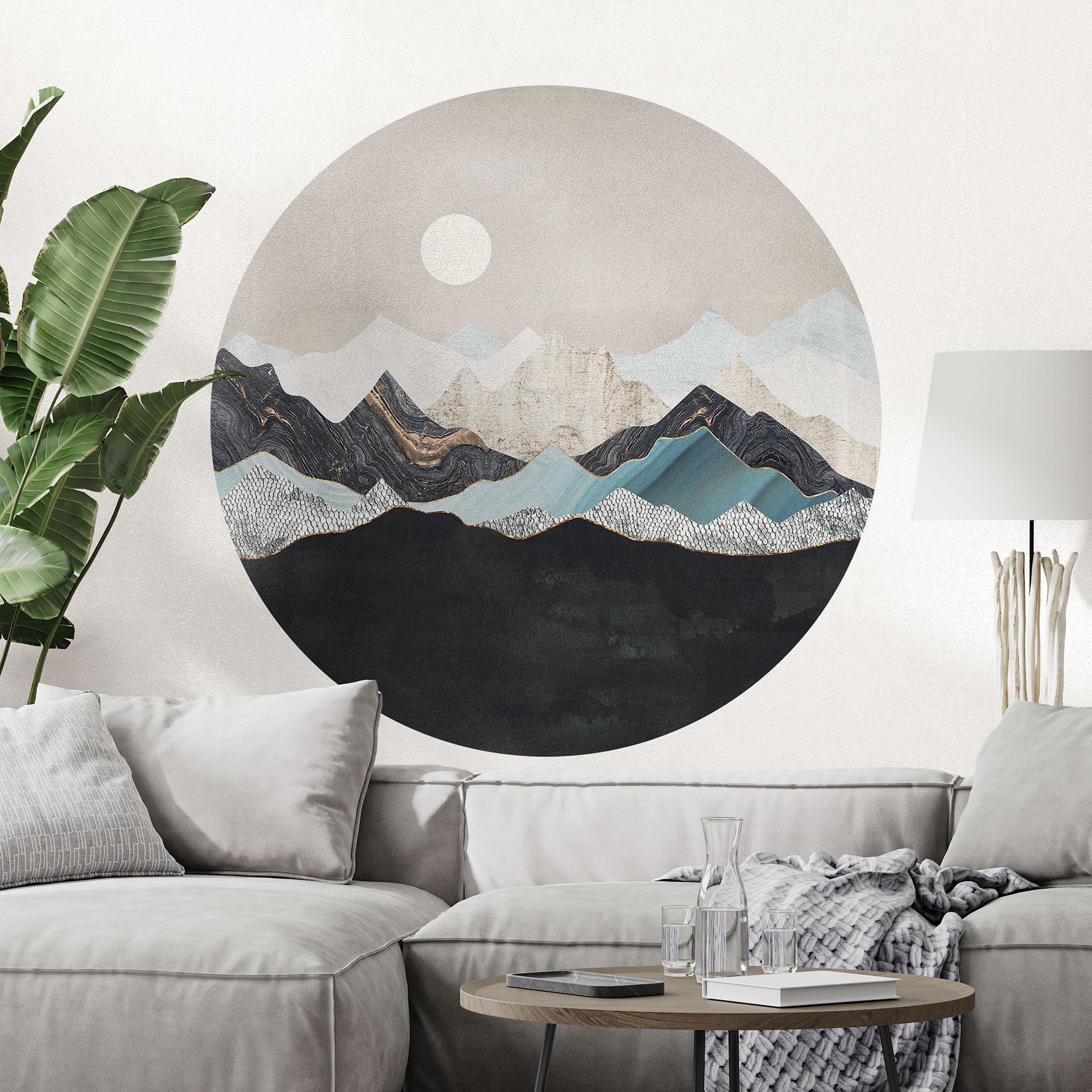 Wall Sticker Roligt bjerglandskab i skumringen - SpaceFrog Designs