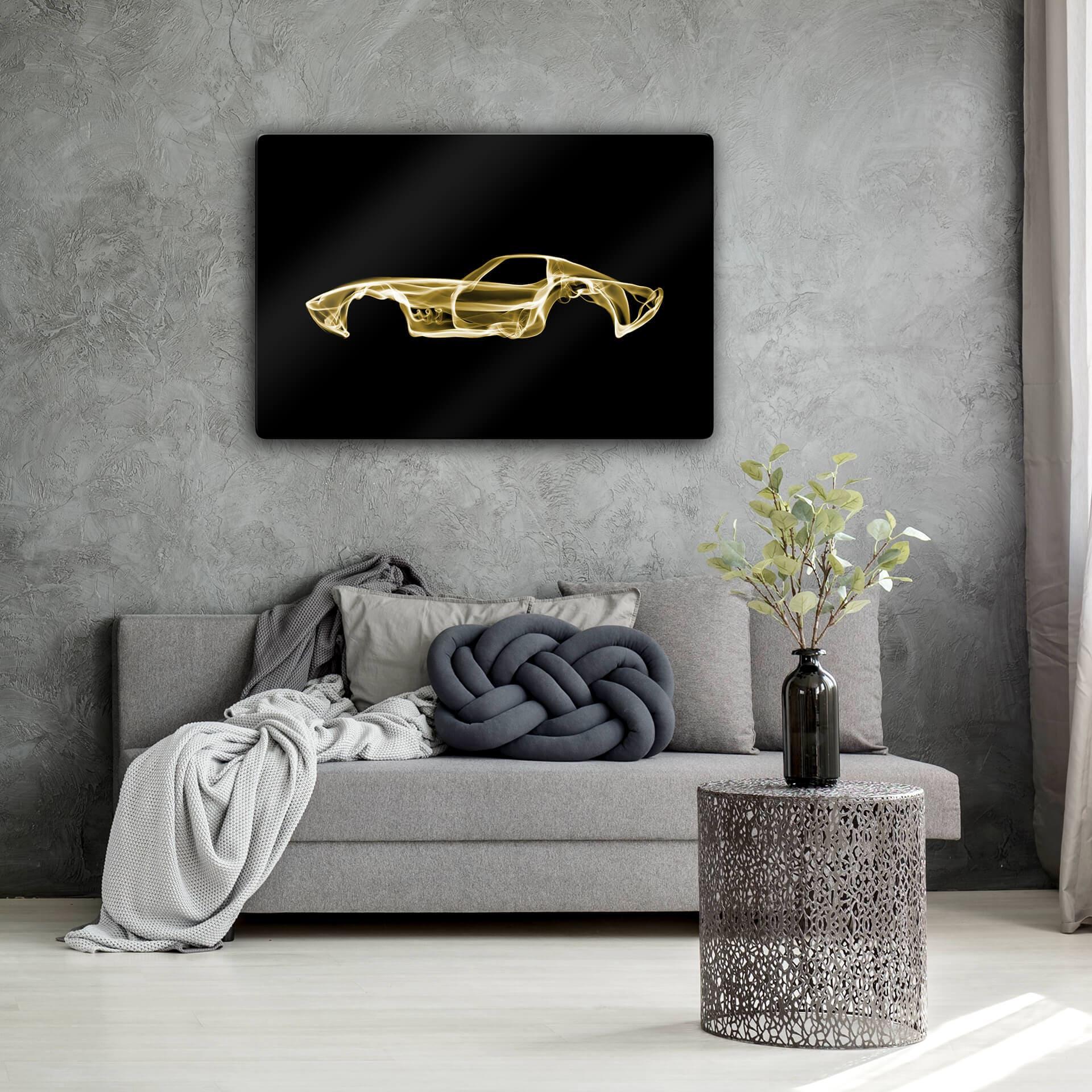 Stampa su vetro Mielu - Yellow car