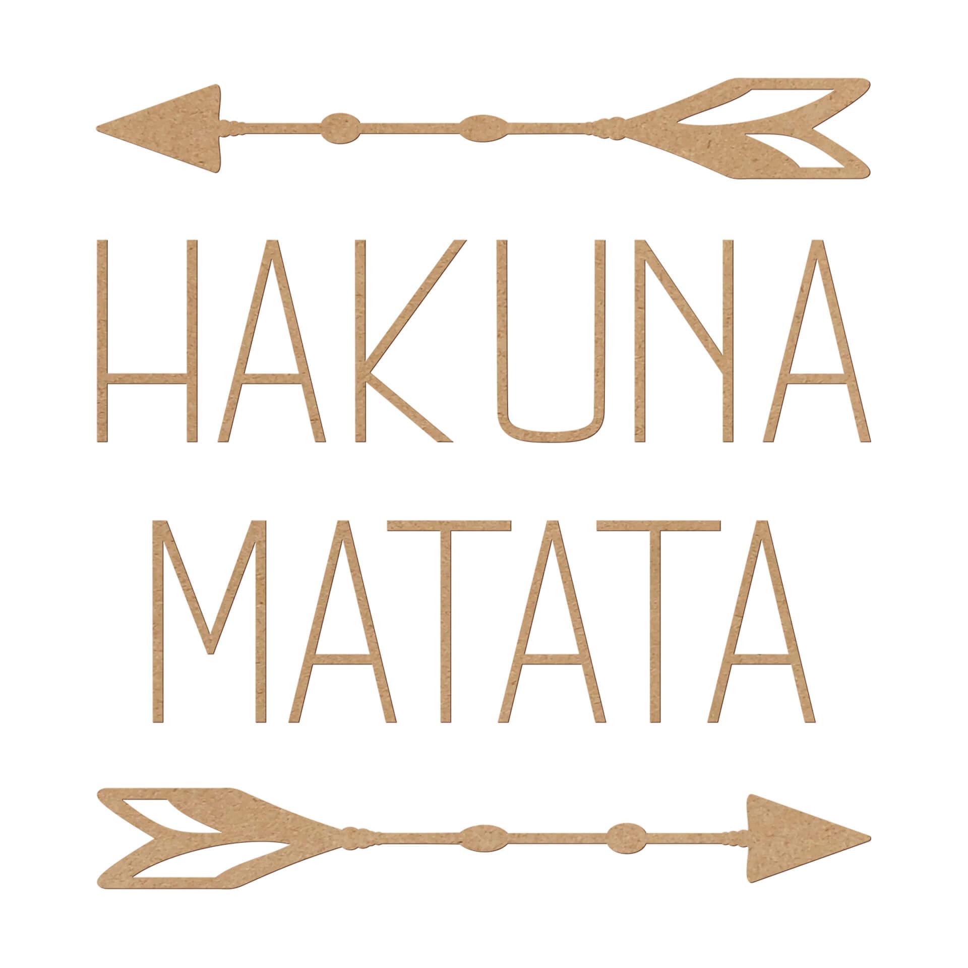 MDF Decoratie Hakuna Matata met Pijlen