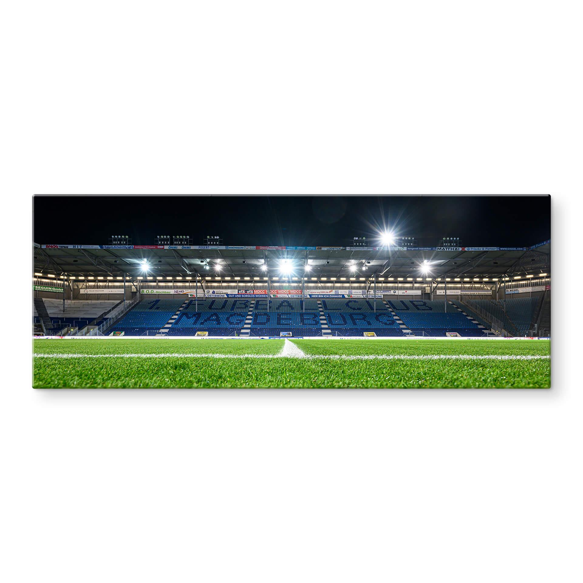 Glasbillede - FC Magdeburg Stadium by Night