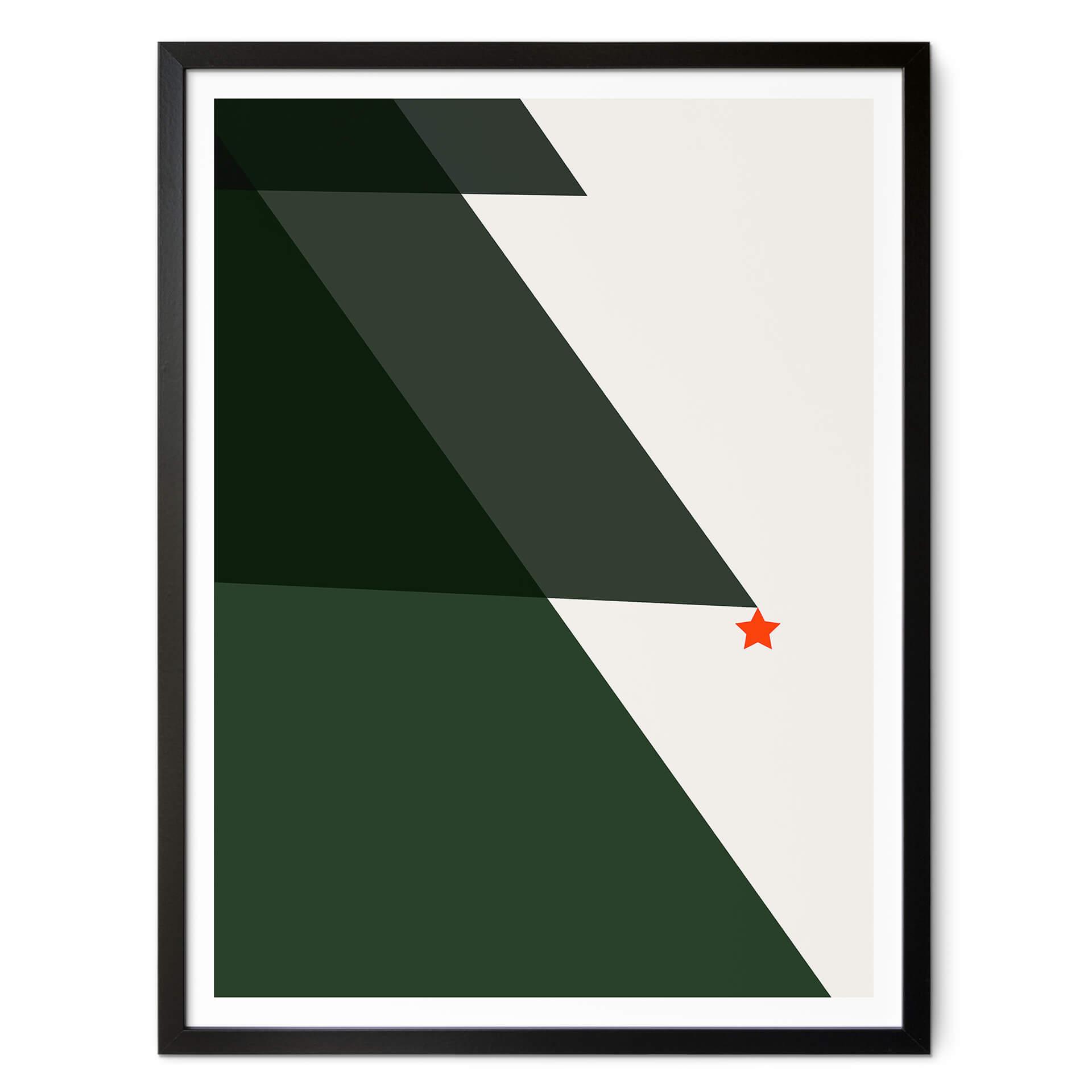 Poster Kubistika - Arbre de Noël Abstrait