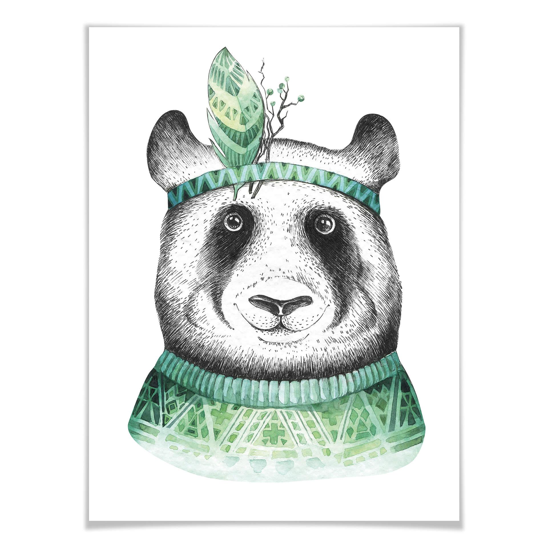 Plakat Kvilis - Hippie Panda