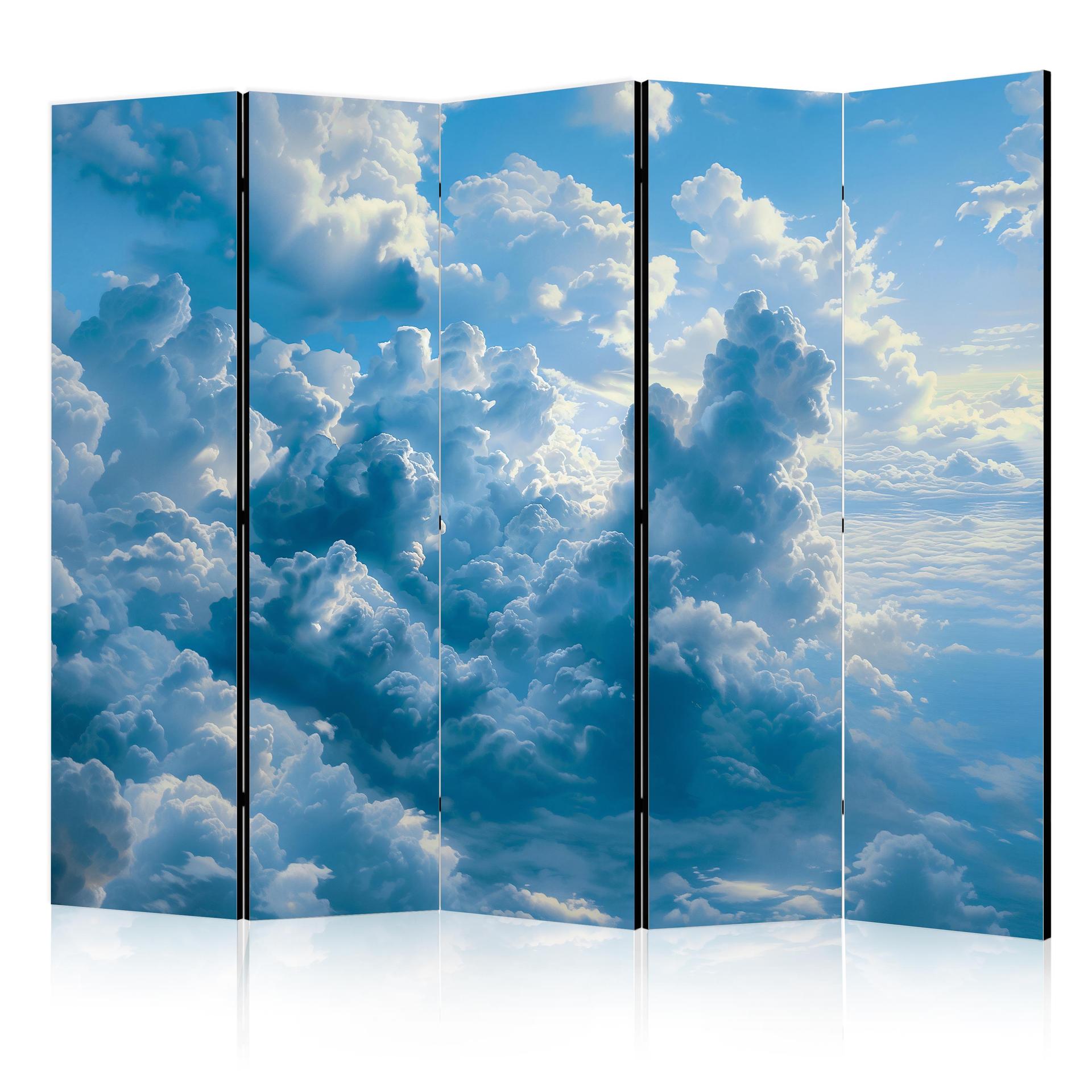 Paravent, Raumteiler freistehend, Trennwand - Ocean in the Air: Undulating Clouds Reflecting Morning