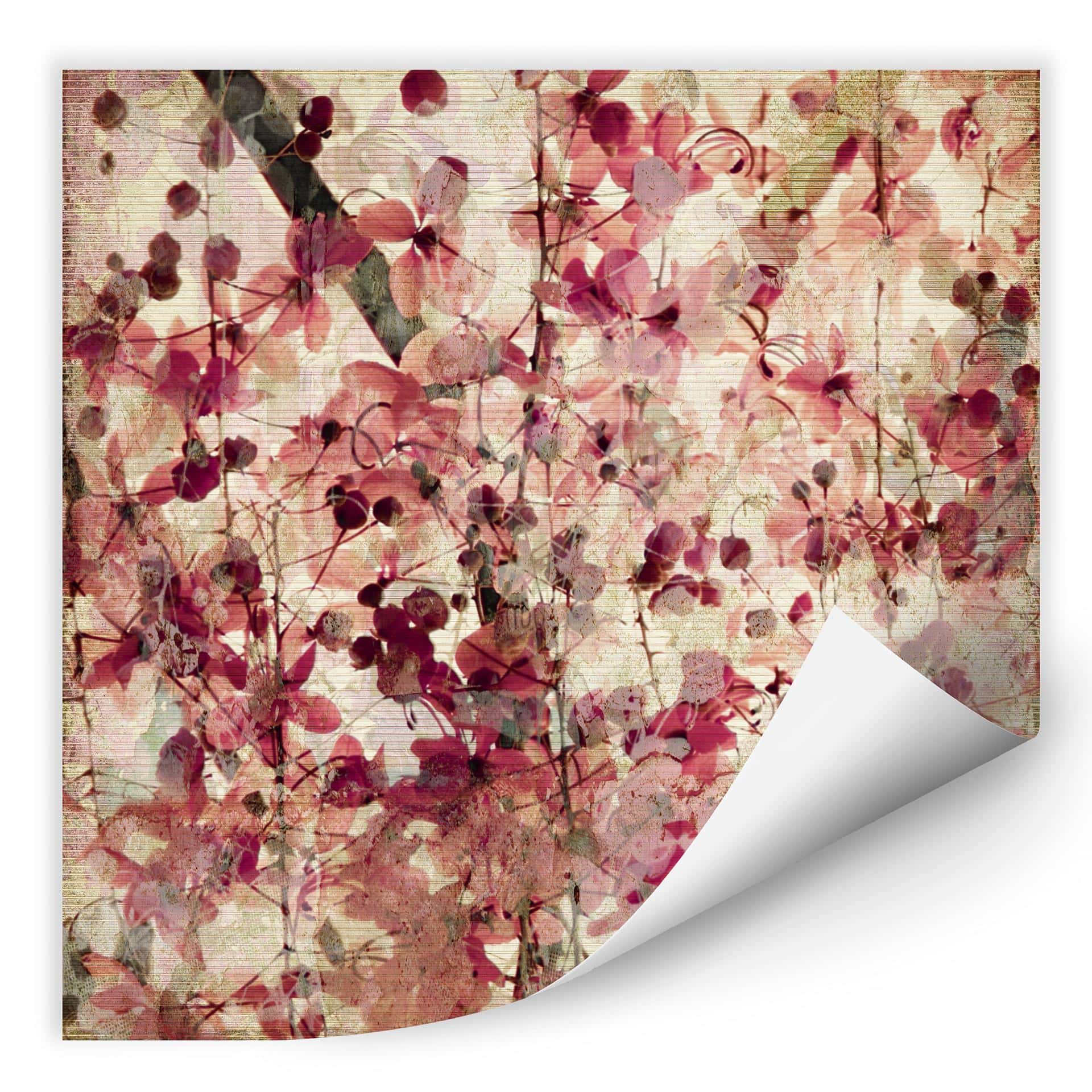 Zelfklevende Poster Vintage Flowers