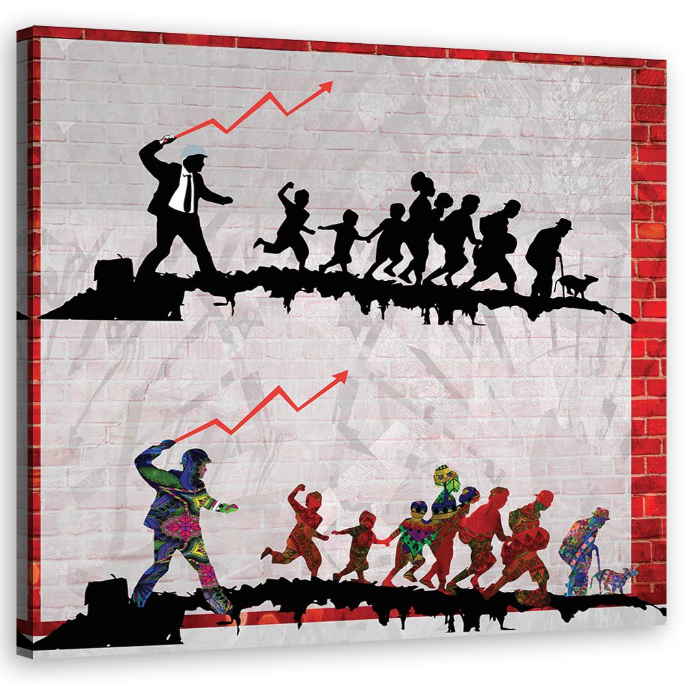 Canvasbillede, Banksy pisken