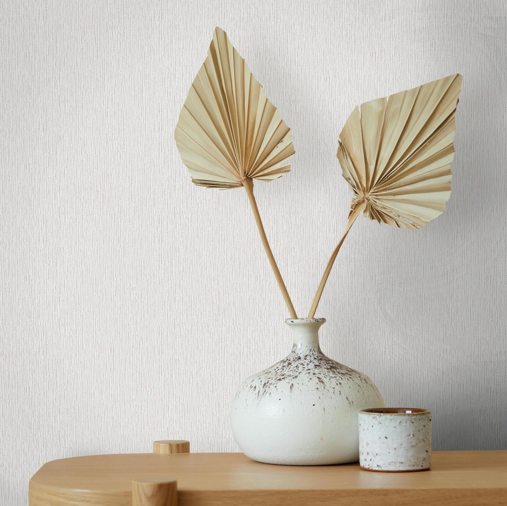 Behang met structuurpapier Modern, Romantisch in beige
