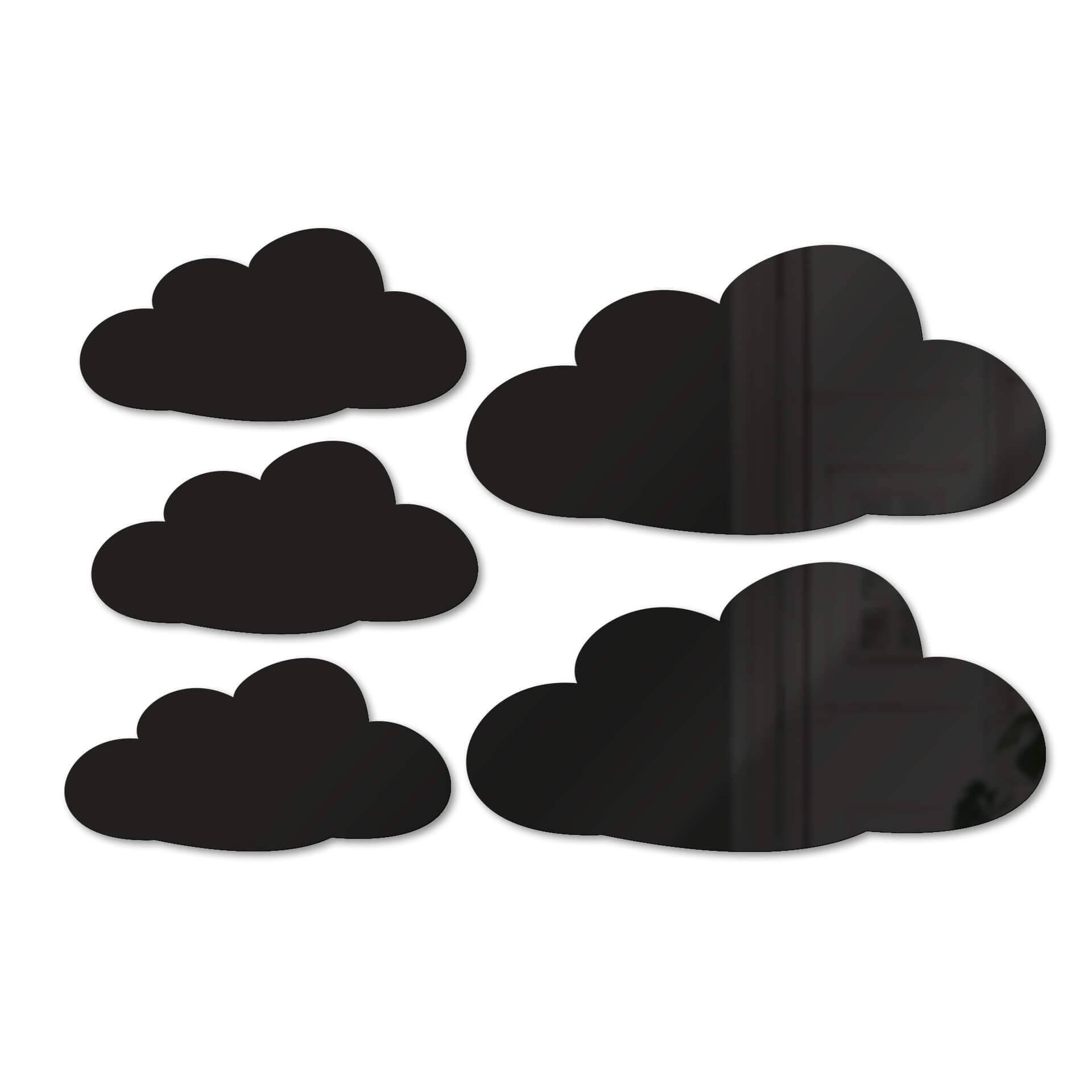 Acryldeko Wolken-Set (5-teilig)
