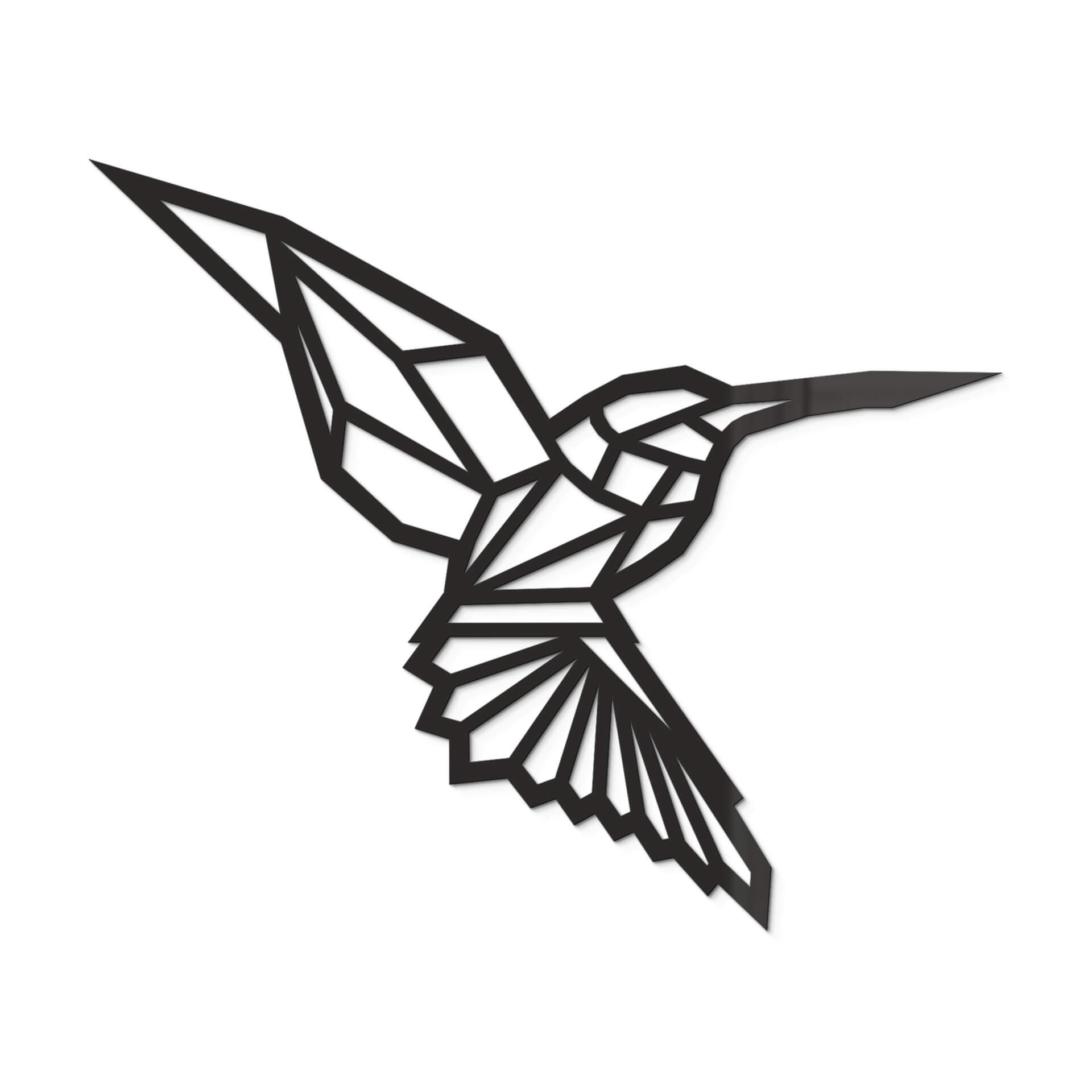 Decoro in acrilico origami Colibrì