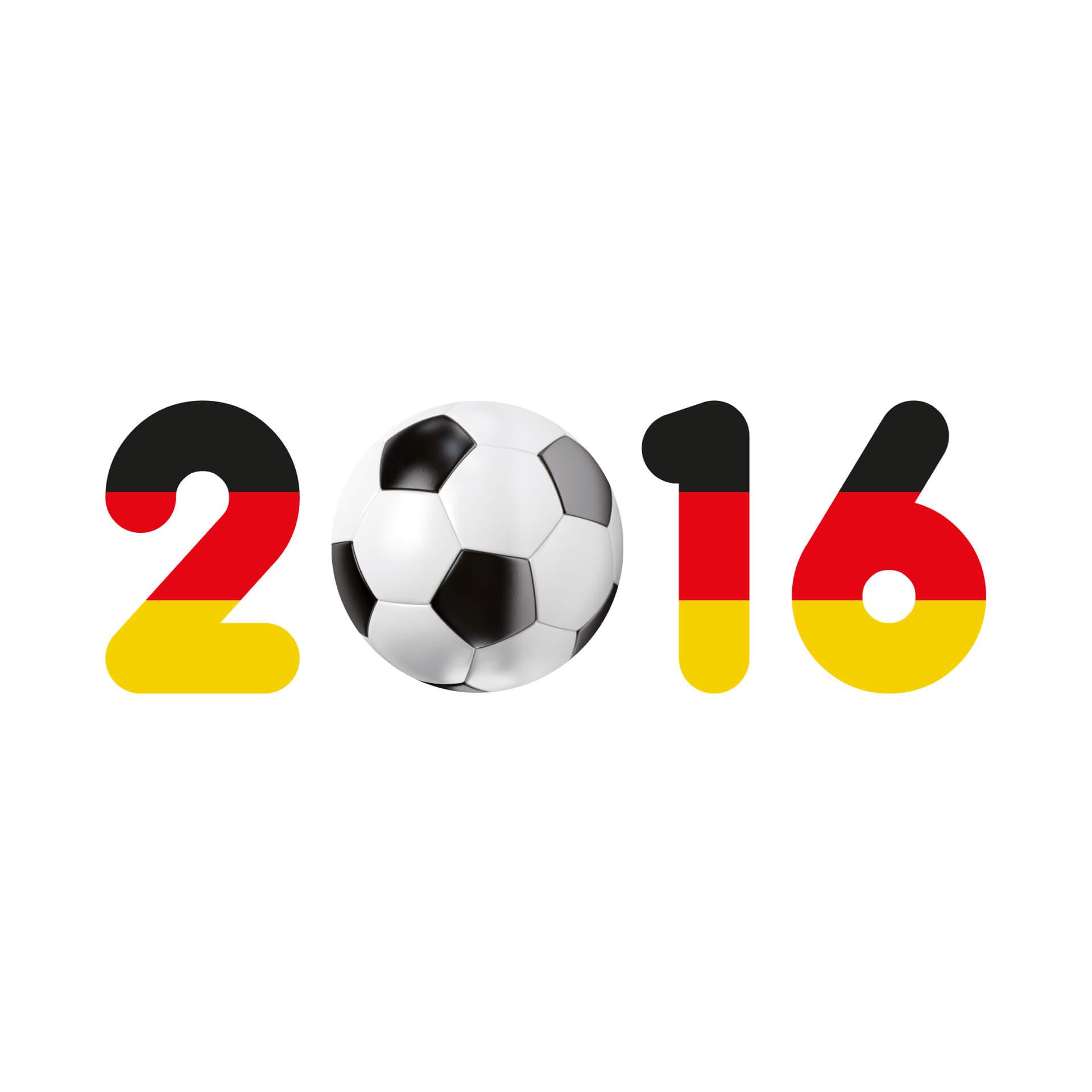 Wandtattoo 2016 mit Fußball