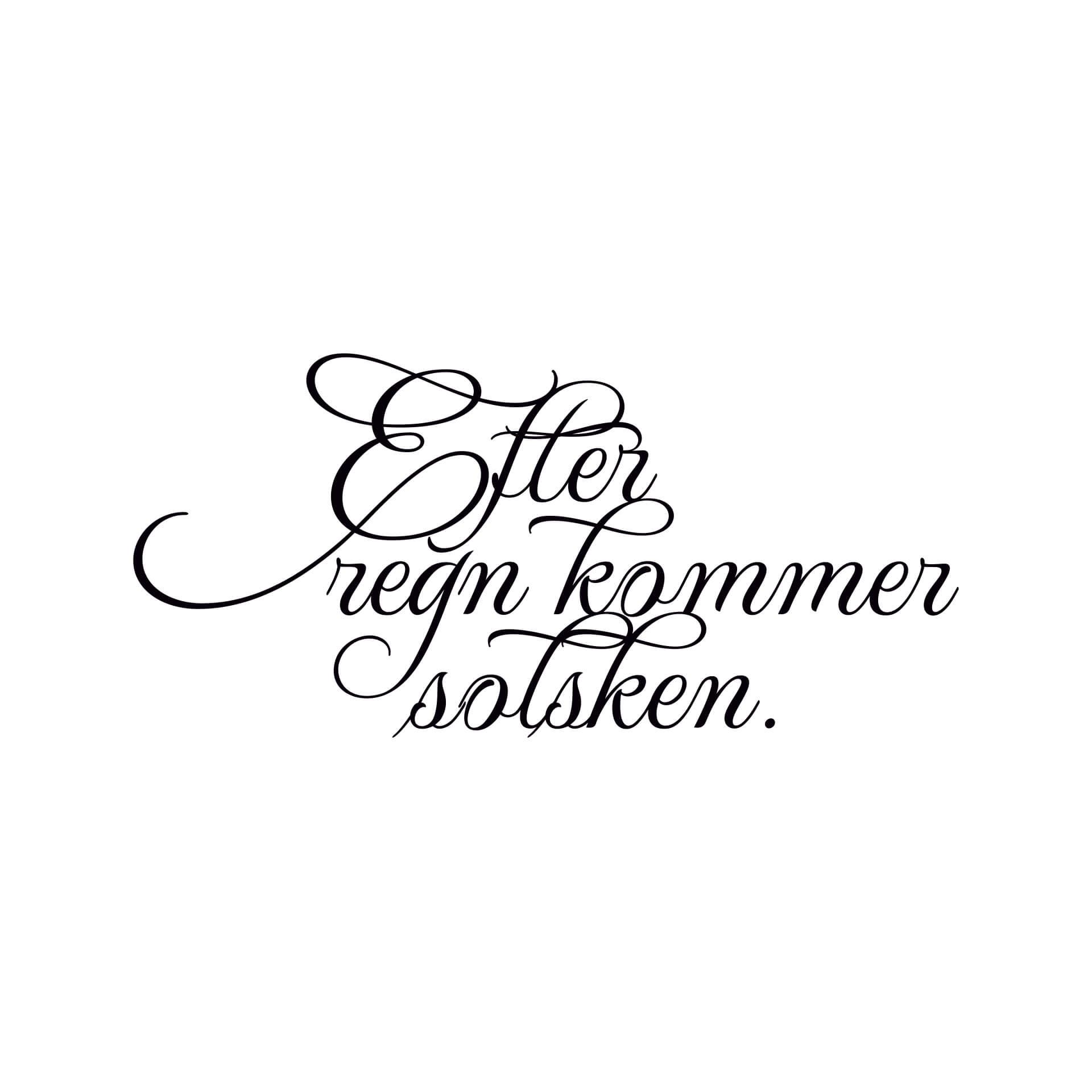 Muursticker Efter regn kommer solsken