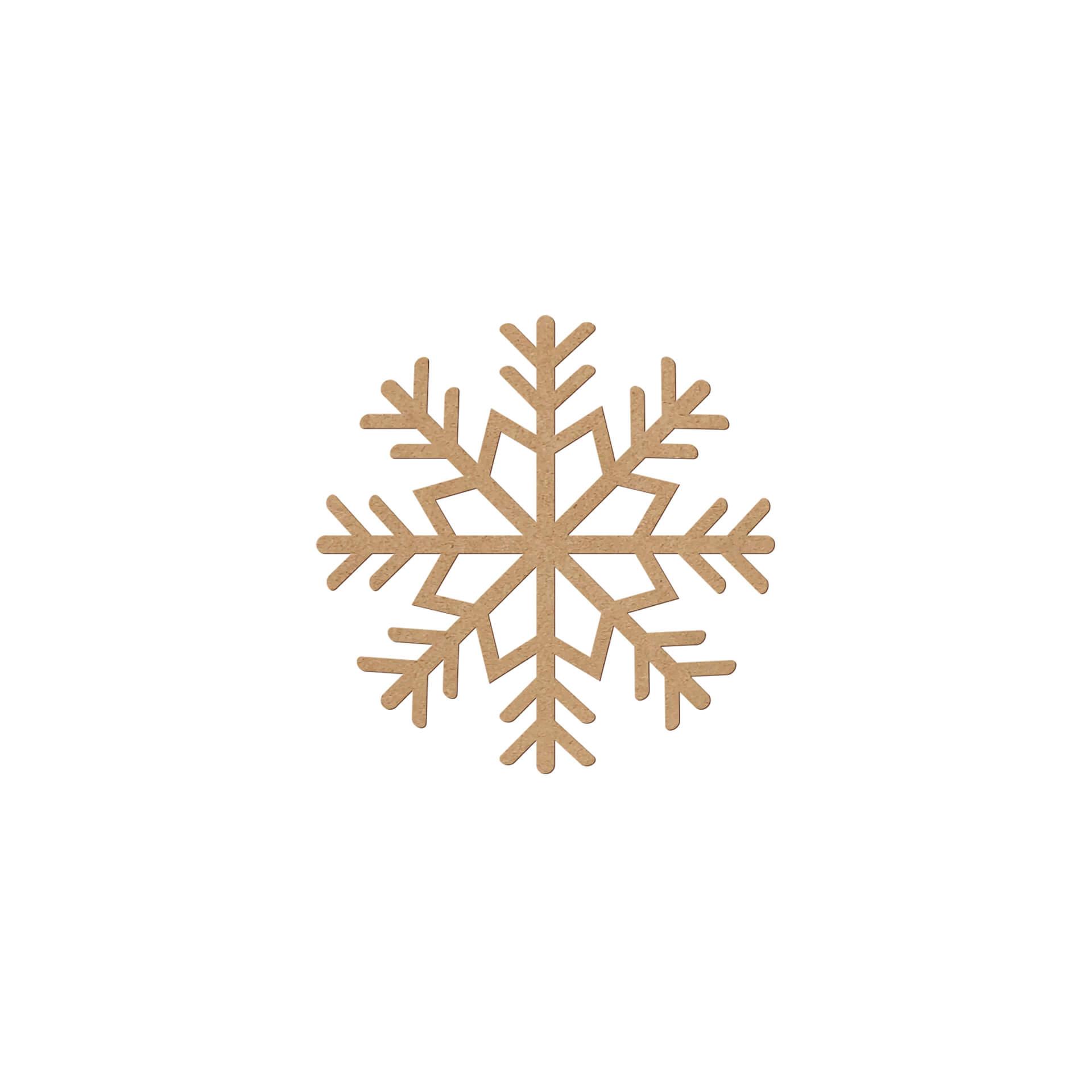 Decoración en madera copo de nieve - MDF nature