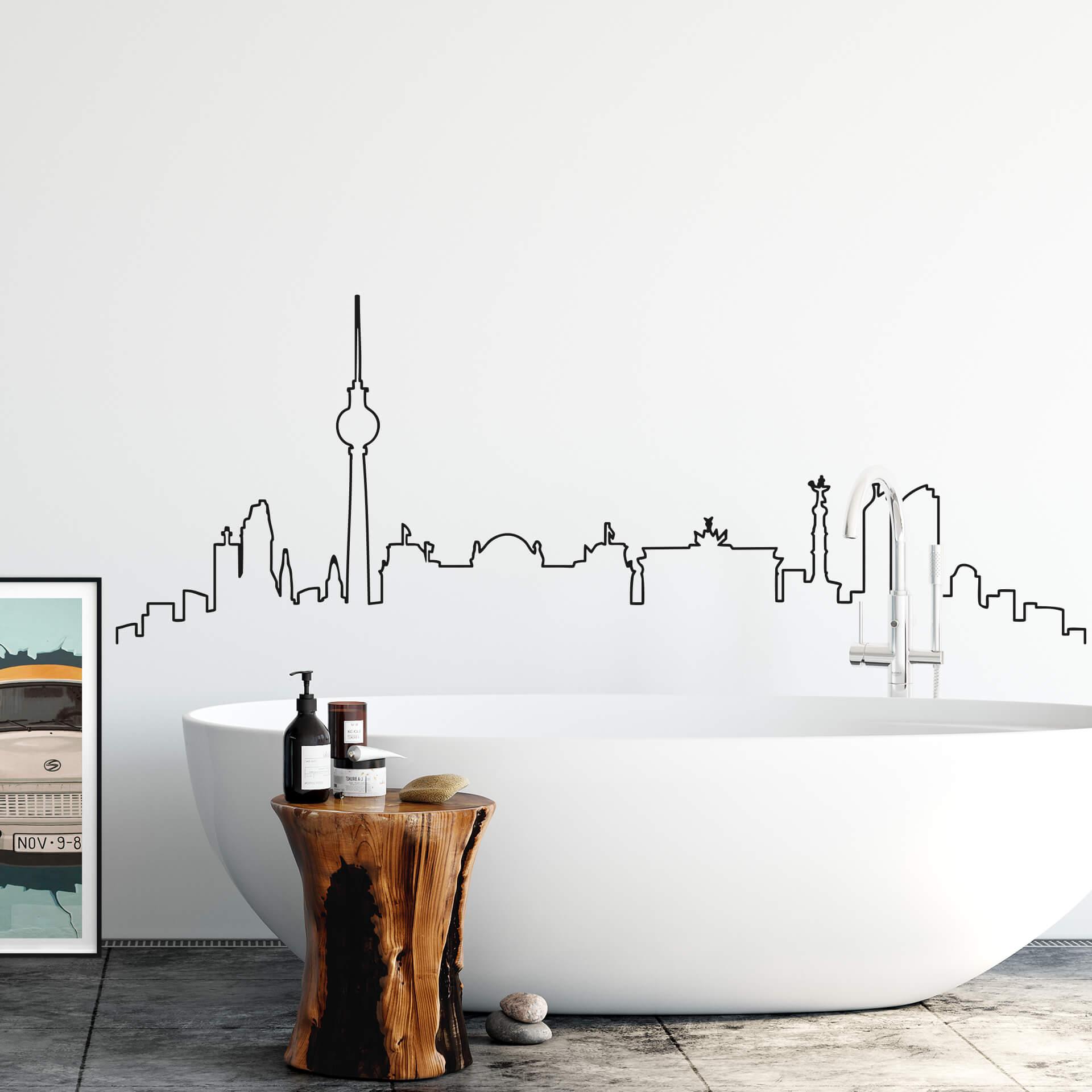 Wandtattoo Berlin Skyline Outline