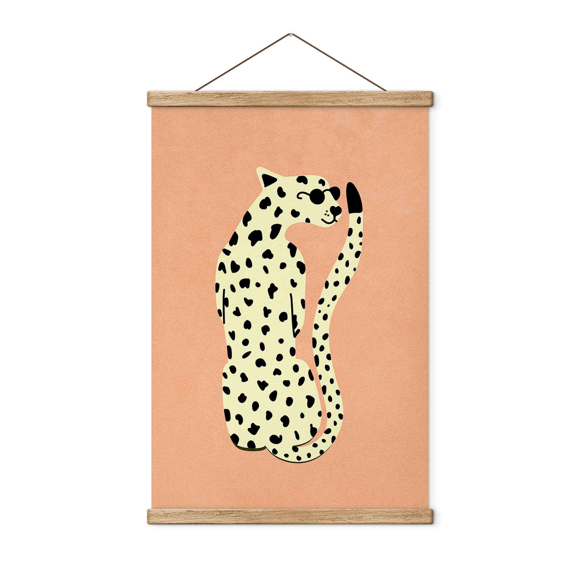 Tekstil plakat Elegant gepard med solbriller - Oltmanns