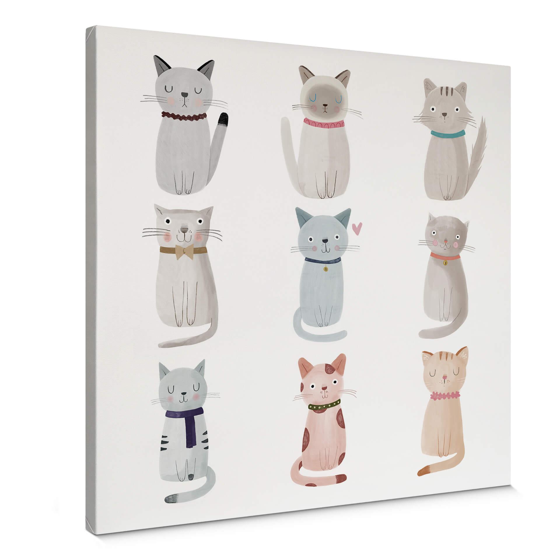 Lienzo Loske - Familia de gatos