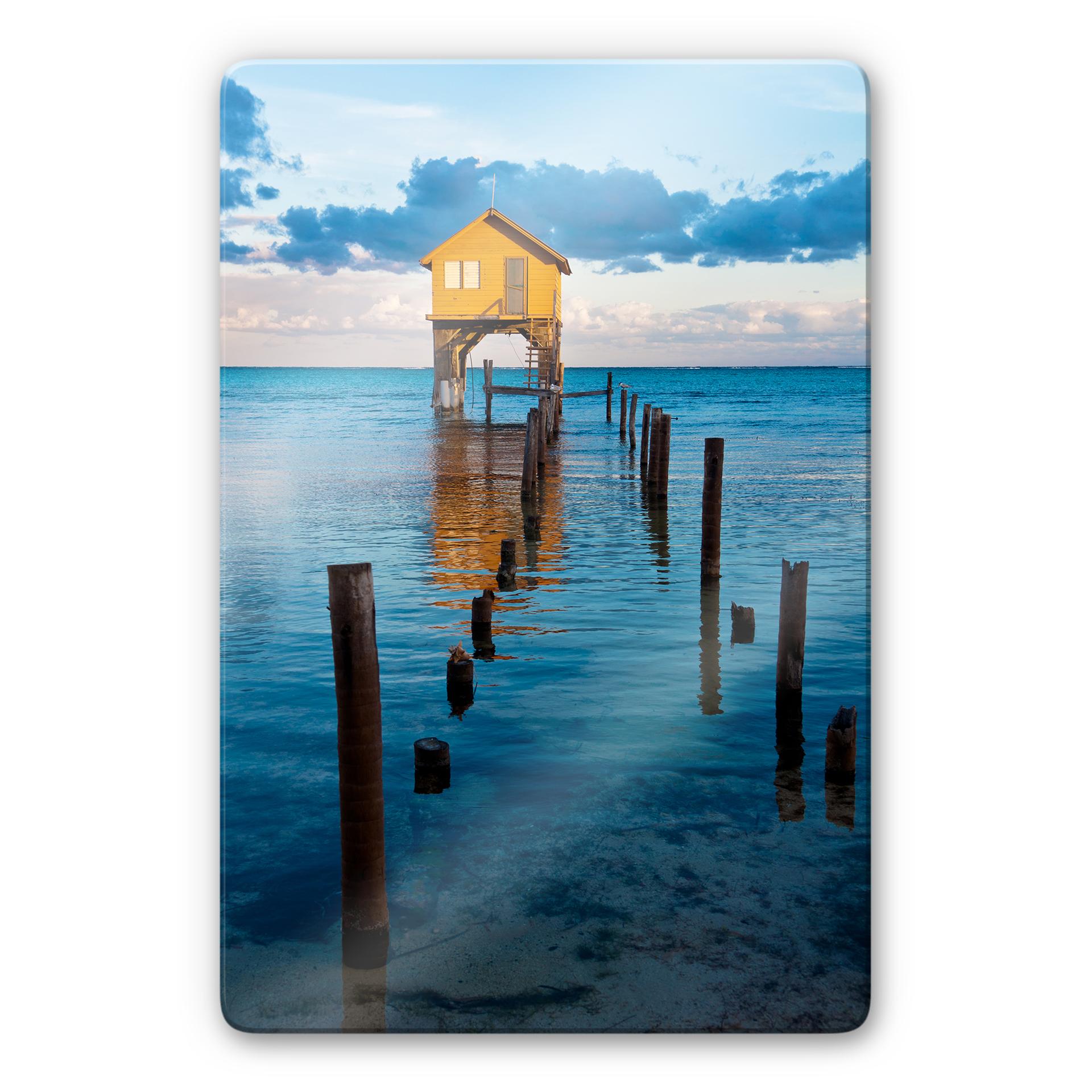 Tableau en verre - La maison sur la mer