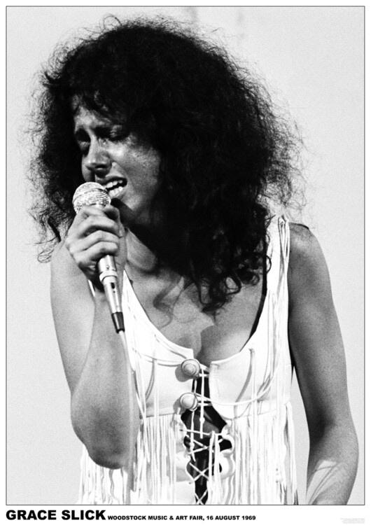 Plakat Grace Slick - Woodstock 1969, plakat (59,4 x 84,1 cm)