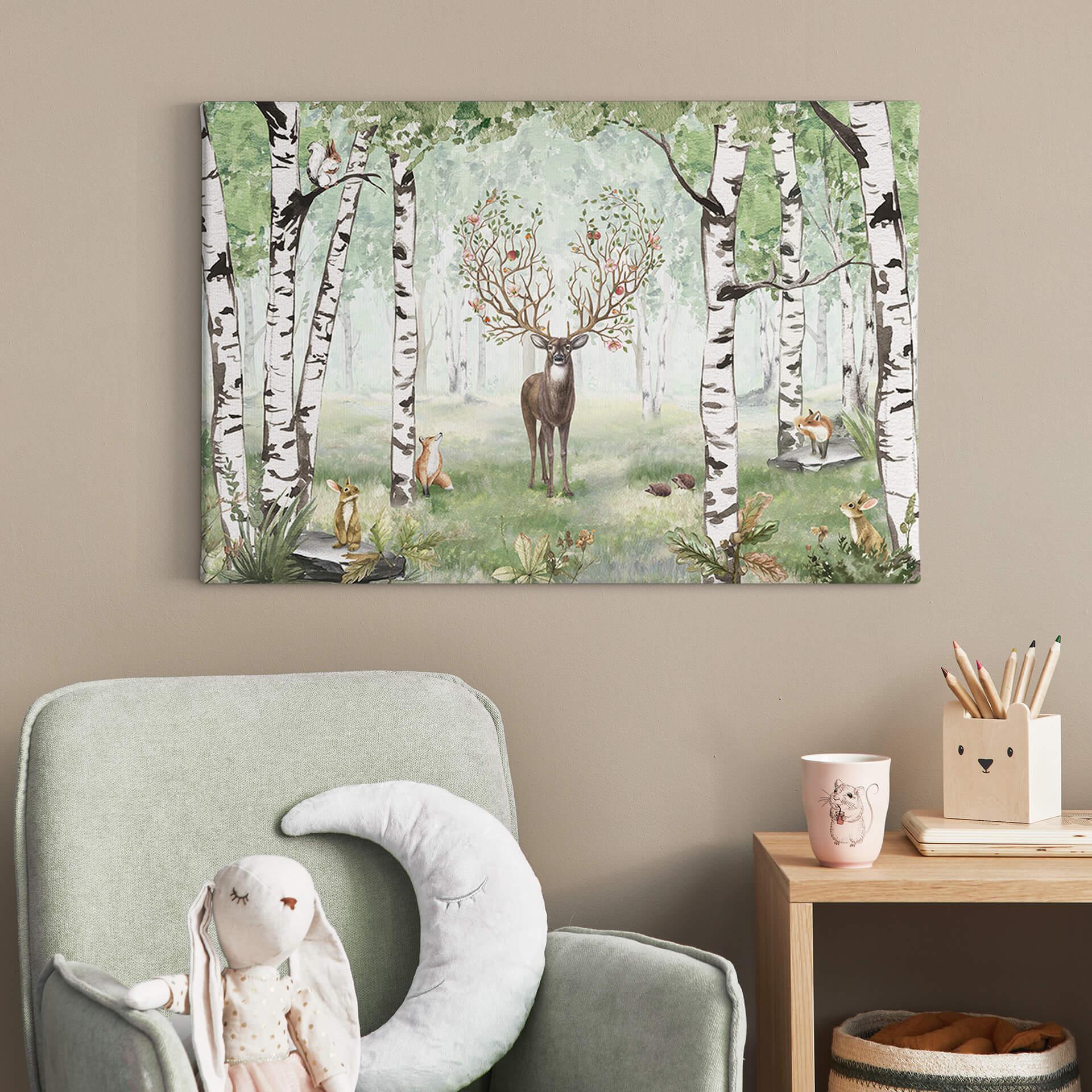 Canvas Kikki Belle - Hert in de Zomer