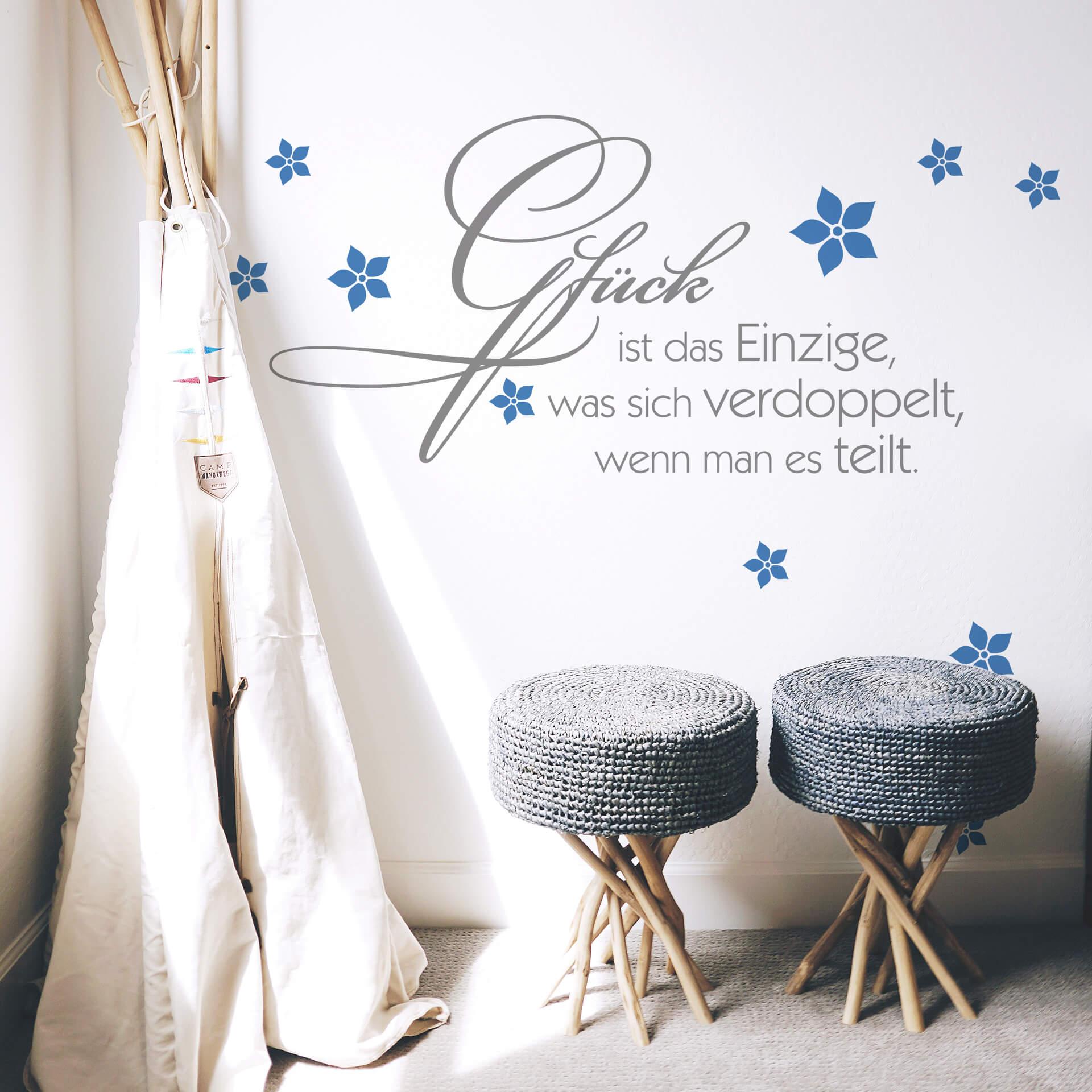 Wandtattoo Glück ist das Einzige... 3 (2-farbig)