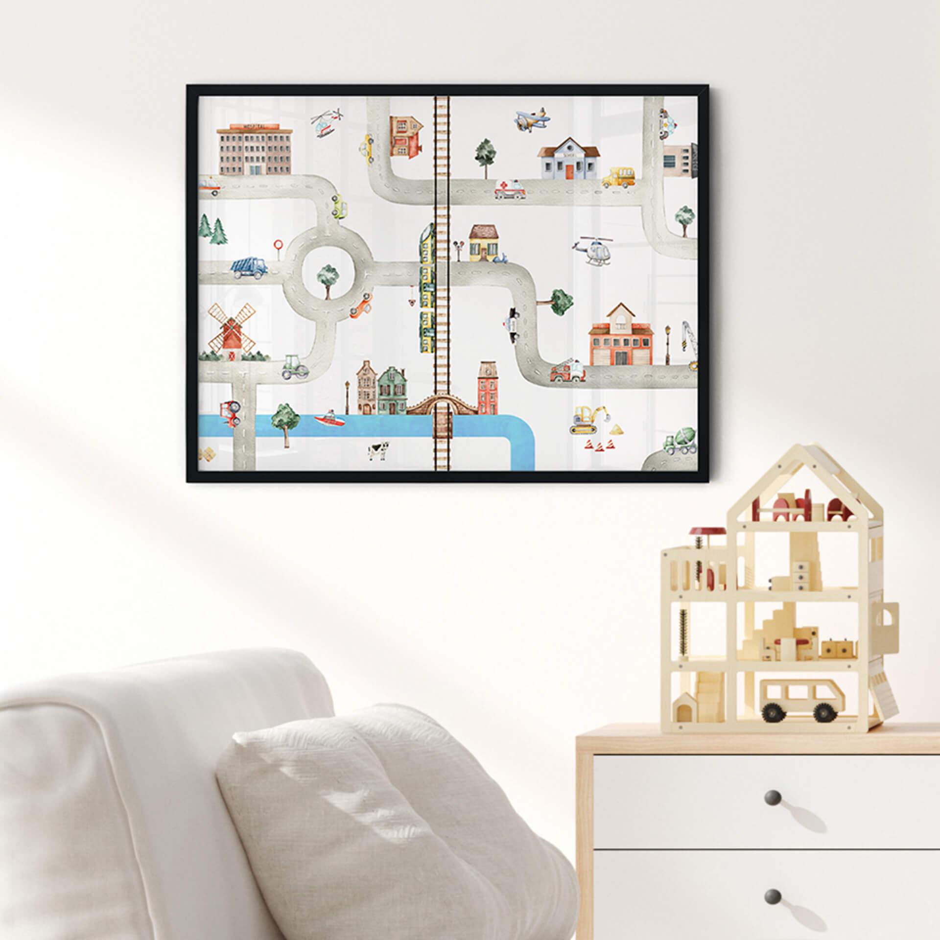 Póster infantil Oliver Robins - Play street
