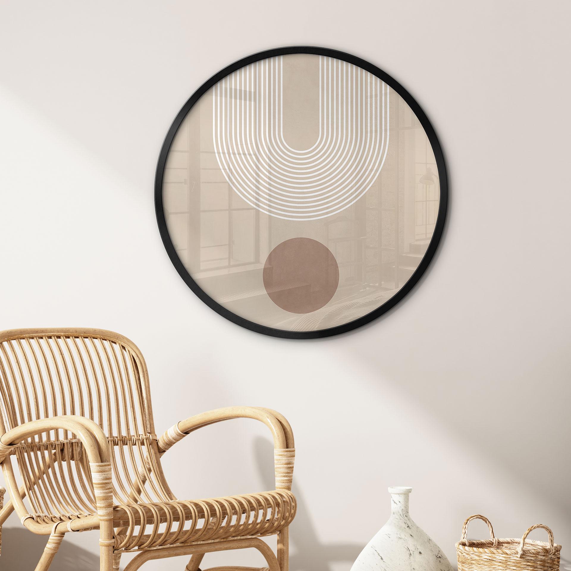 Plakat Abstrakt geometri i balance - Ristova - Rund