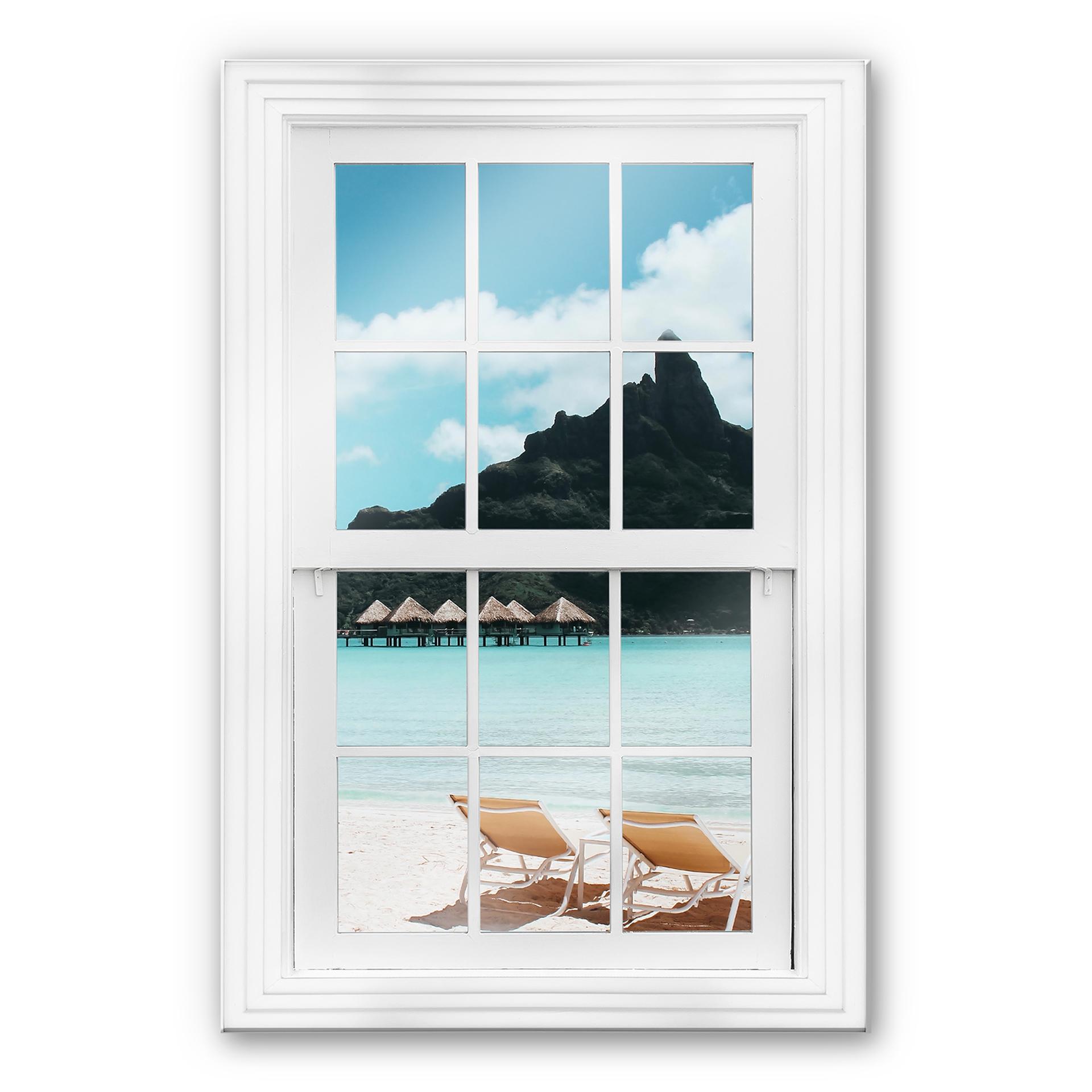 Glasschilderij Trompe L'oeil - Malediven