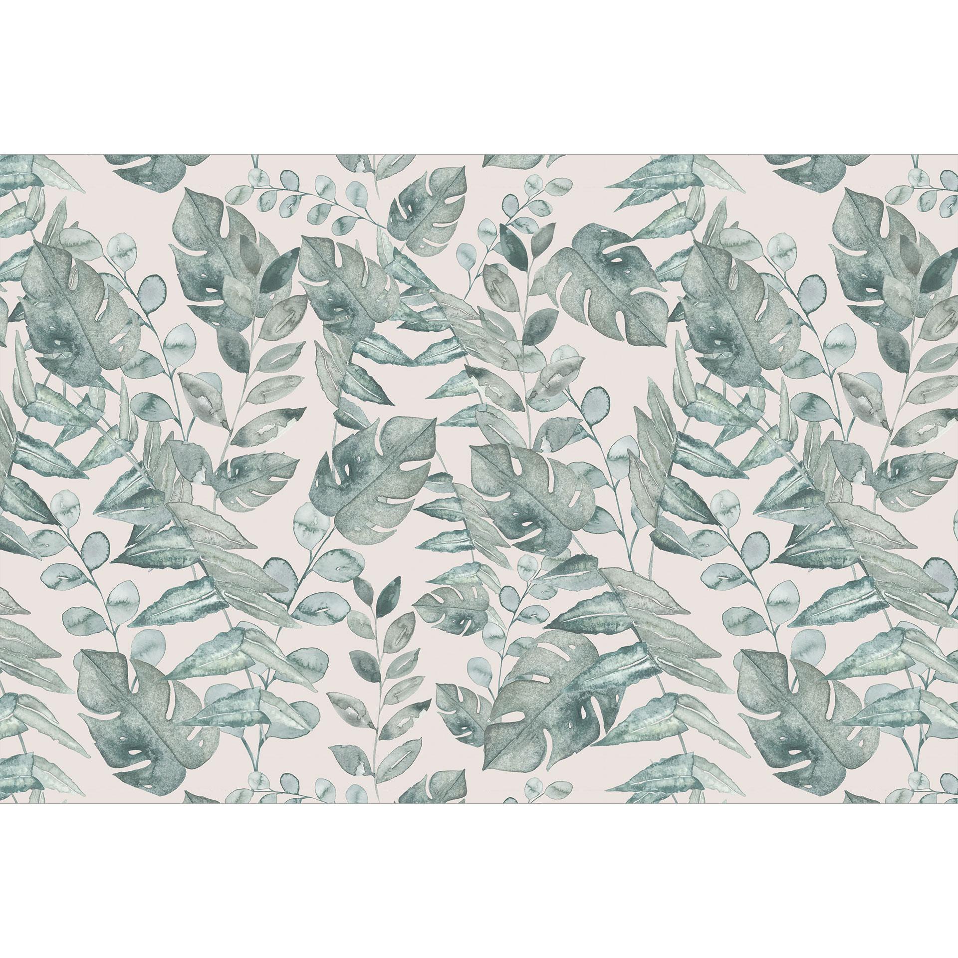 Plantenbehang jungle bladeren aquarel crème - Bloomery Decor