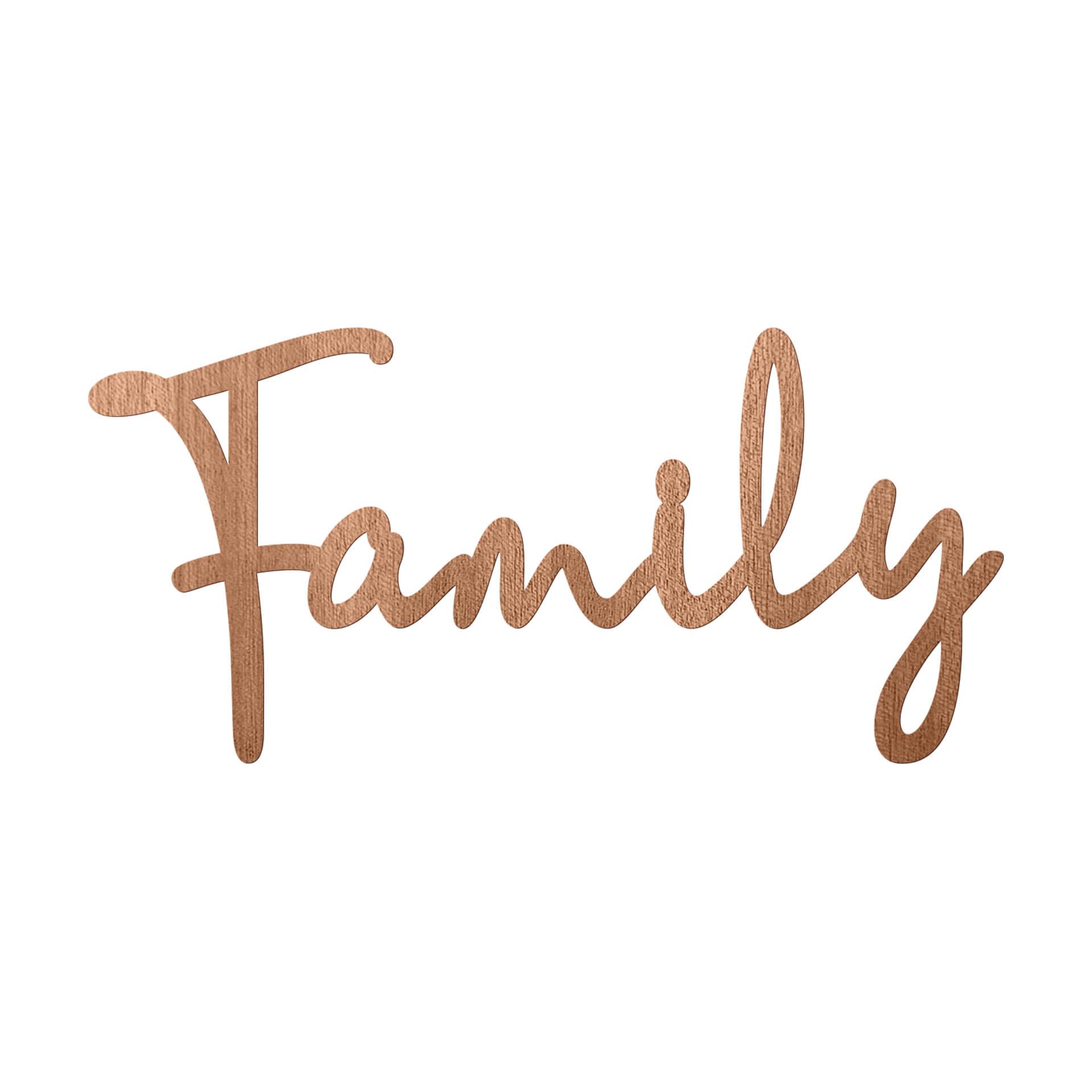 3D letras de madera Familia - madera de caoba