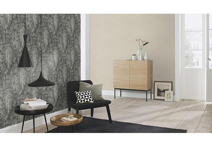 Rasch Vliestapete Crispy Paper grau, schwarz
