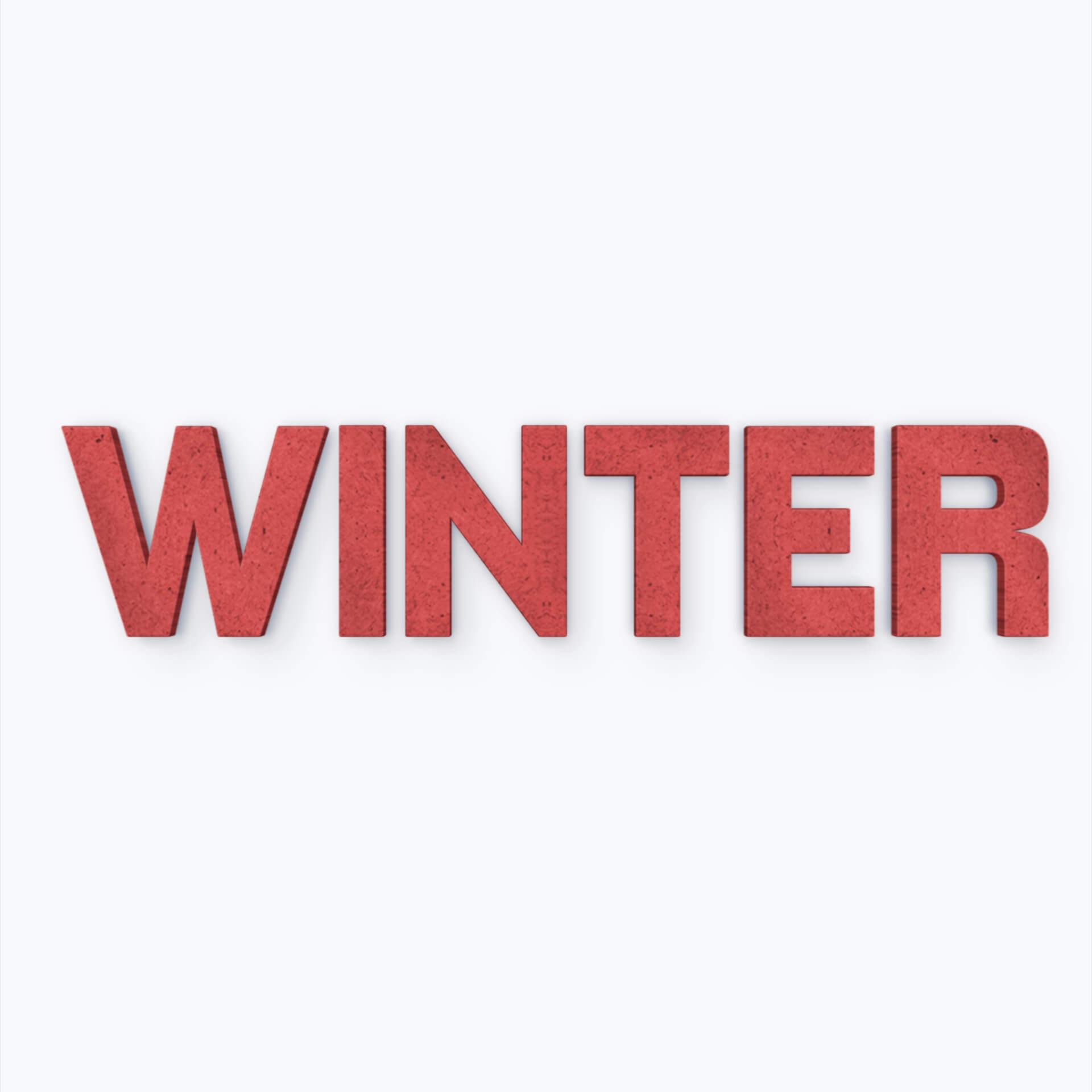 Scritta MDF - Winter