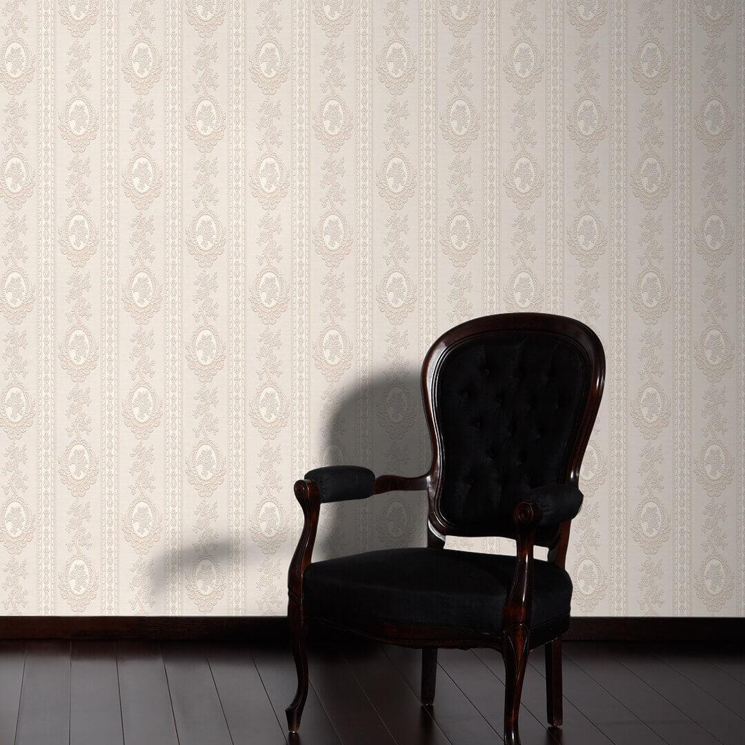 A.S. Création behang Belle Epoque beige, creme, metallic
