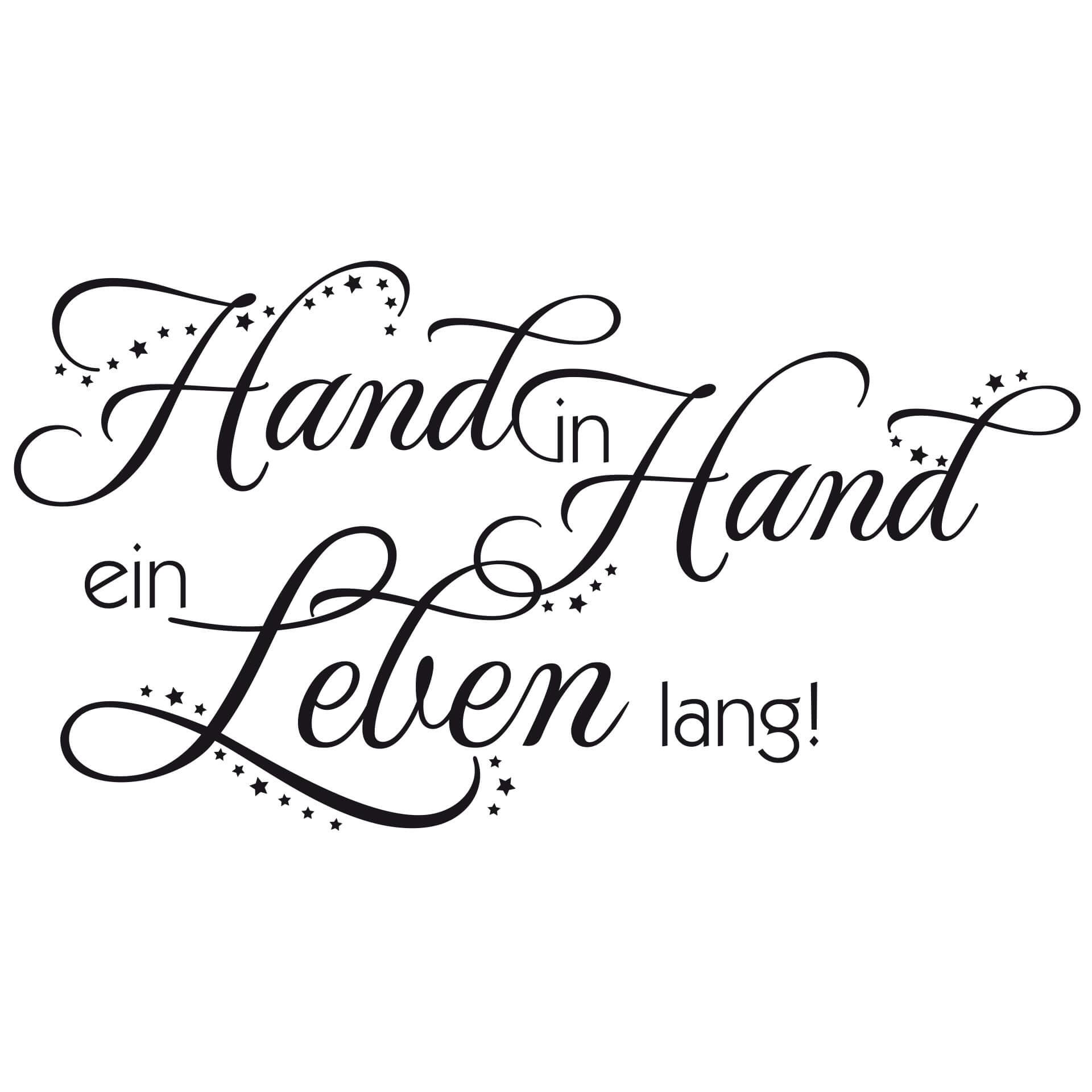 Wandtattoo Hand in Hand...