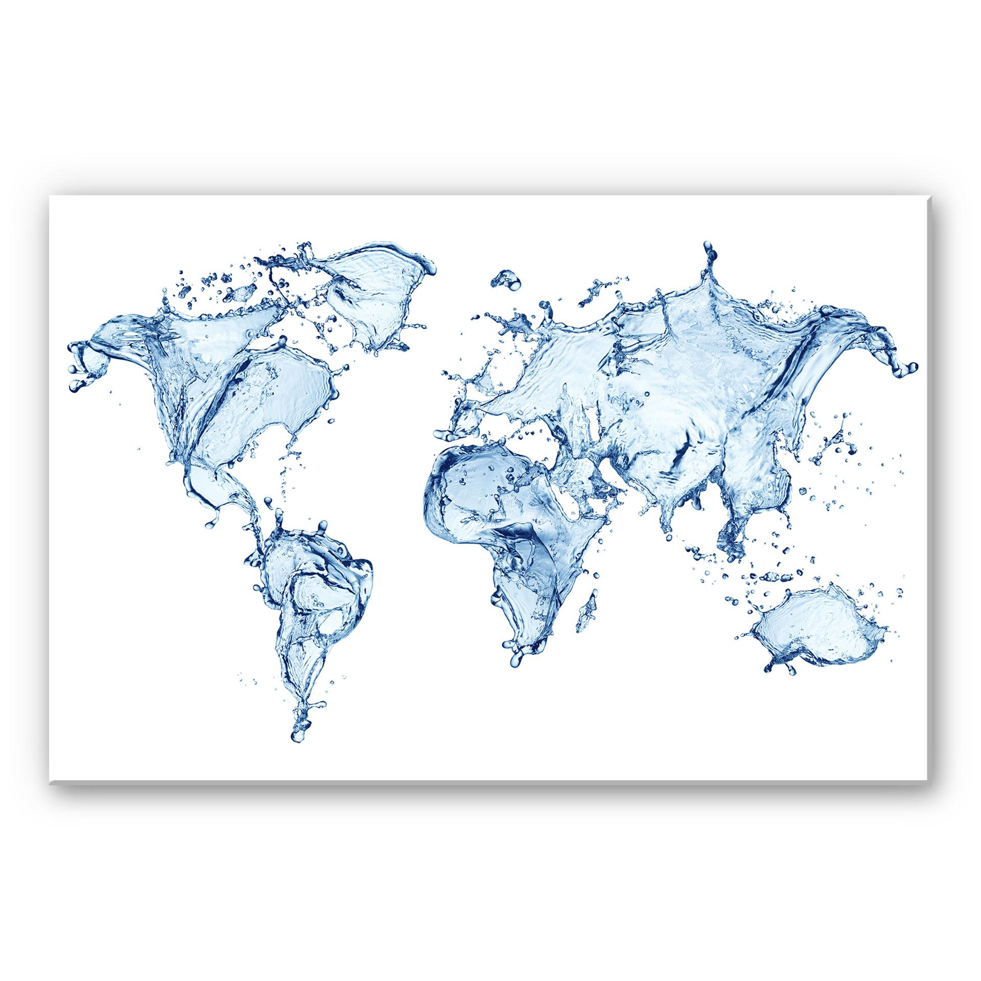 Wandbild Splashing Worldmap