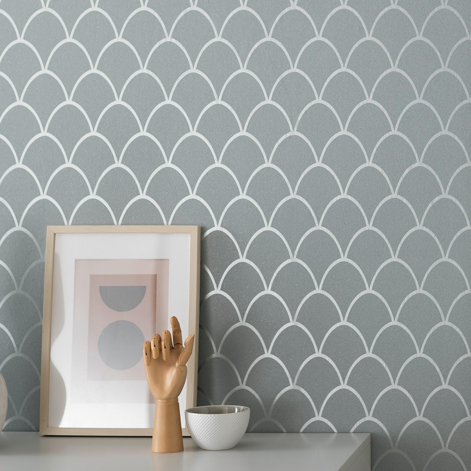 behang SCHÖNER-WOHNEN vliesbehang, grafisch behang groen