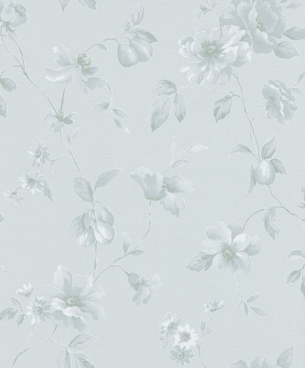 Vliestapete Blumen Floral Klassisch, Natur in Weiß