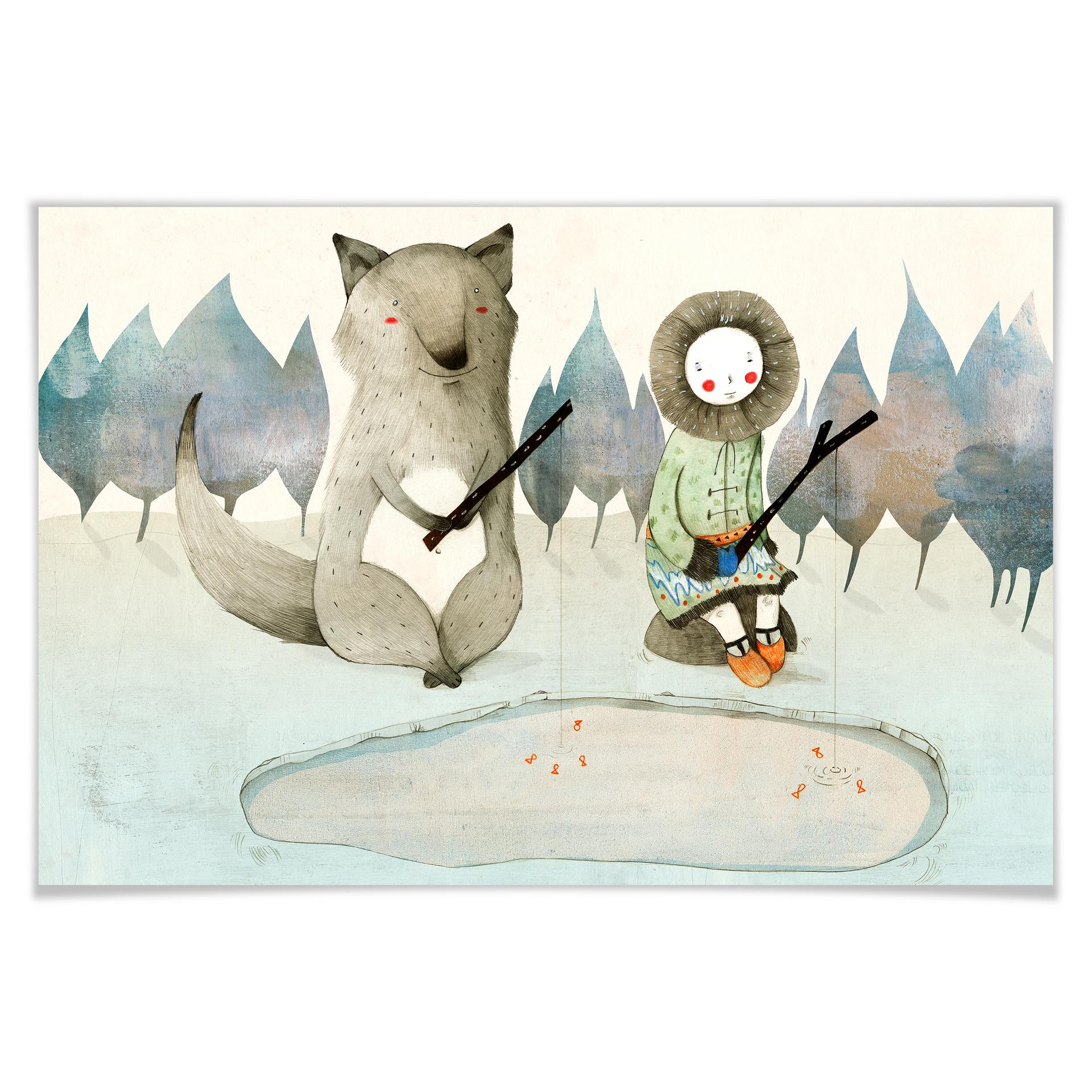Poster - Loske - La petite fille inuit et le loup