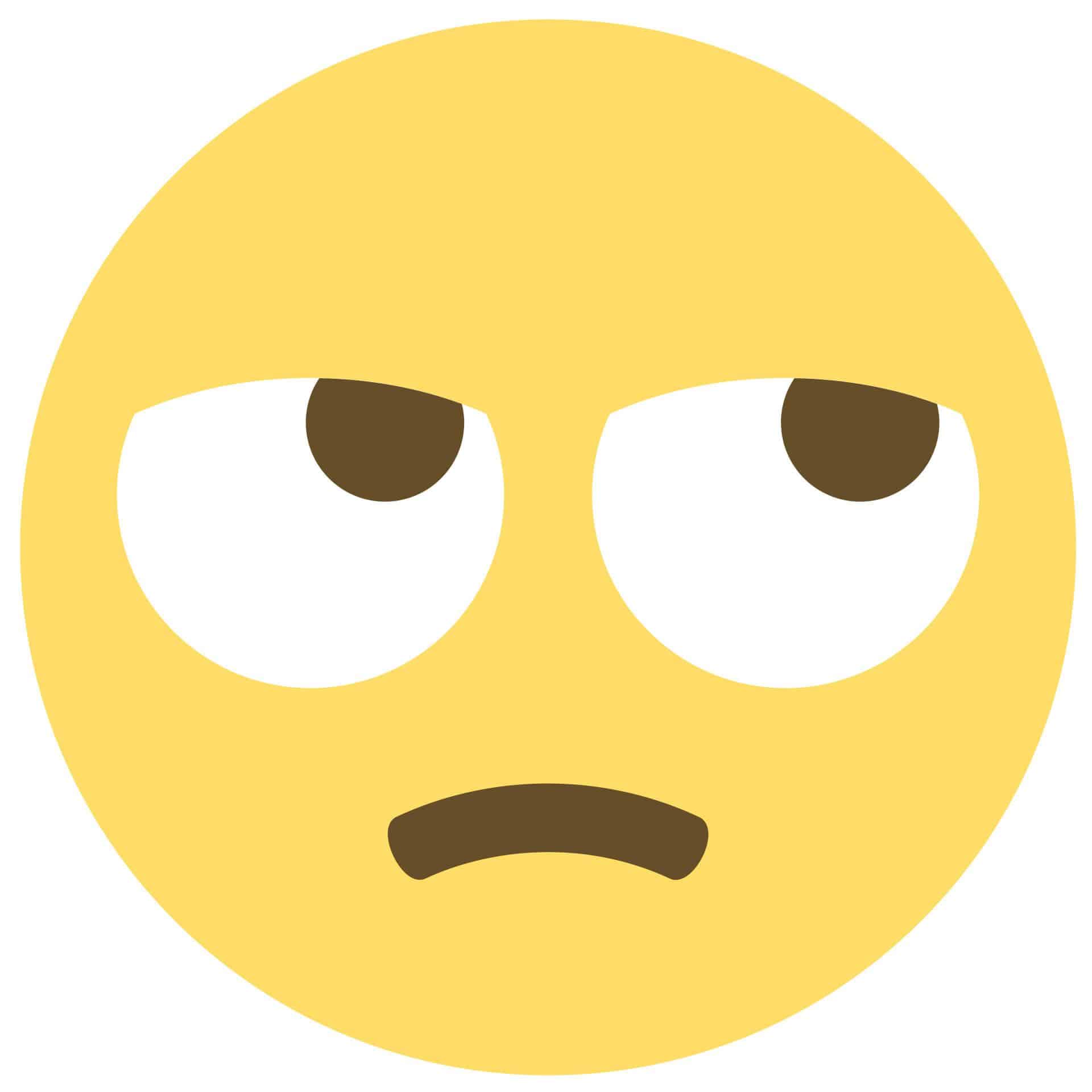 Muursticker Emoji Rolling Eyes