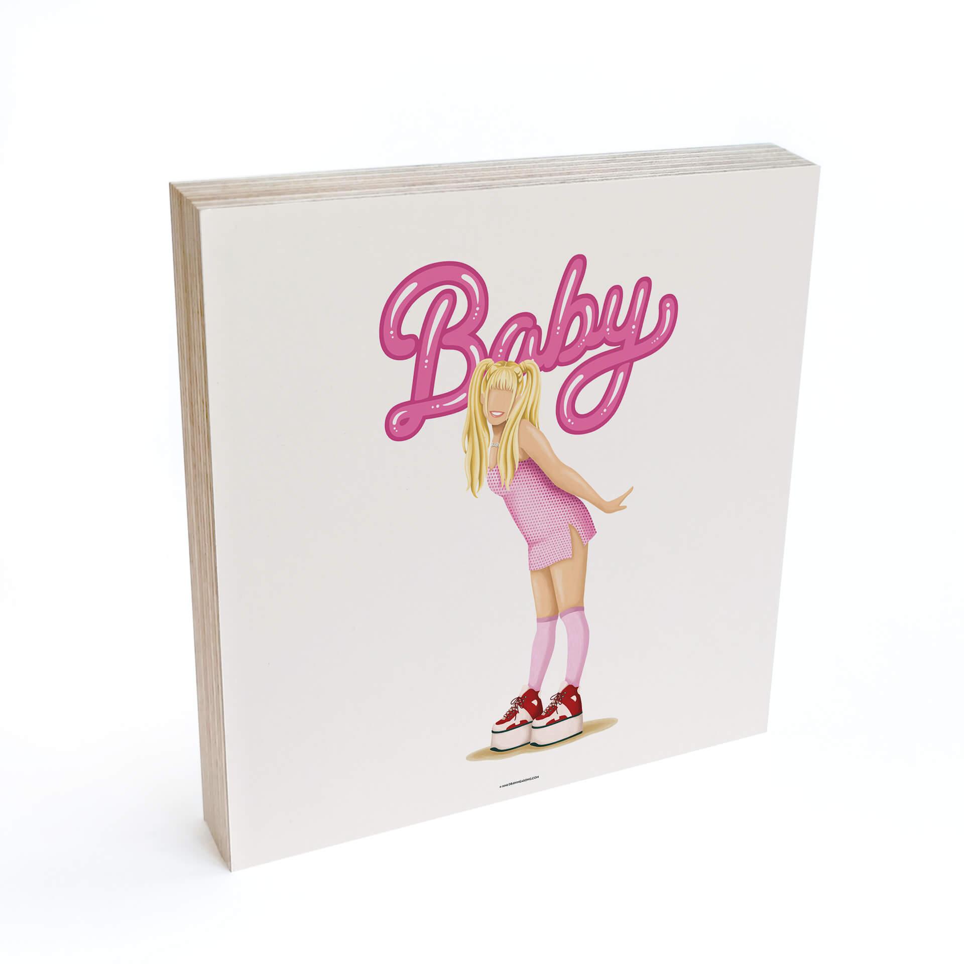 Billede af træ til at sætte op - Tohmé - Baby - 15x15 cm