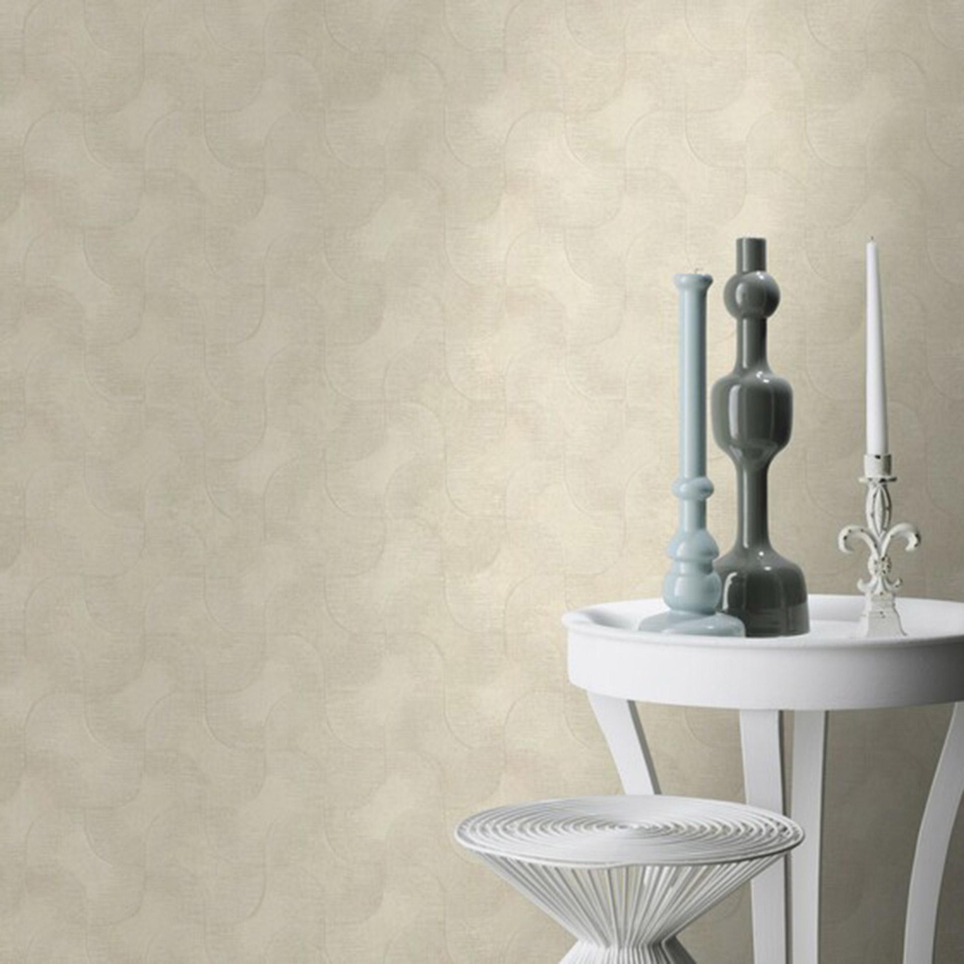 mønstret tapet, non-woven tapet Sky Lounge beige-champagne