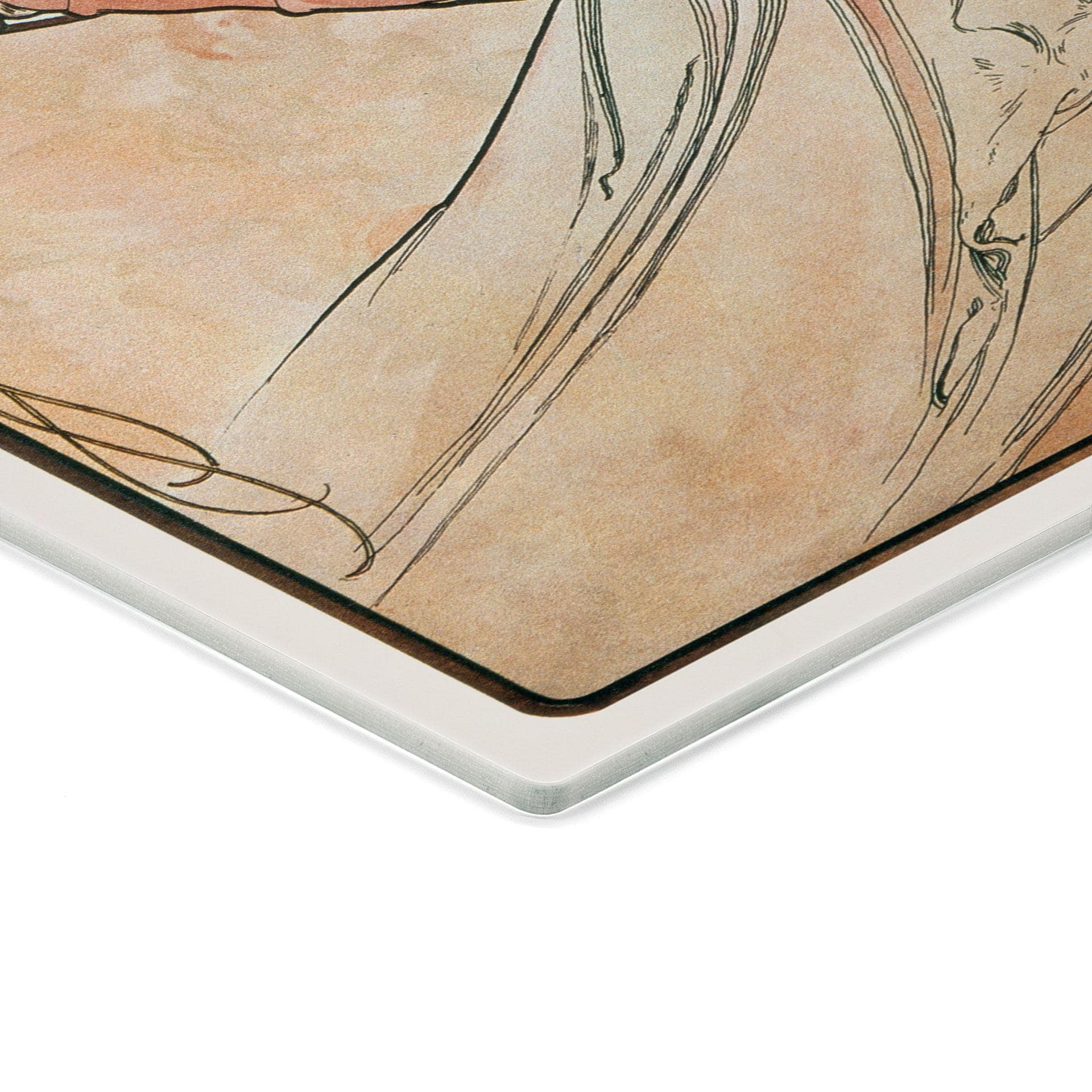 Glasbild Mucha - Vier Künste: Die Malerei