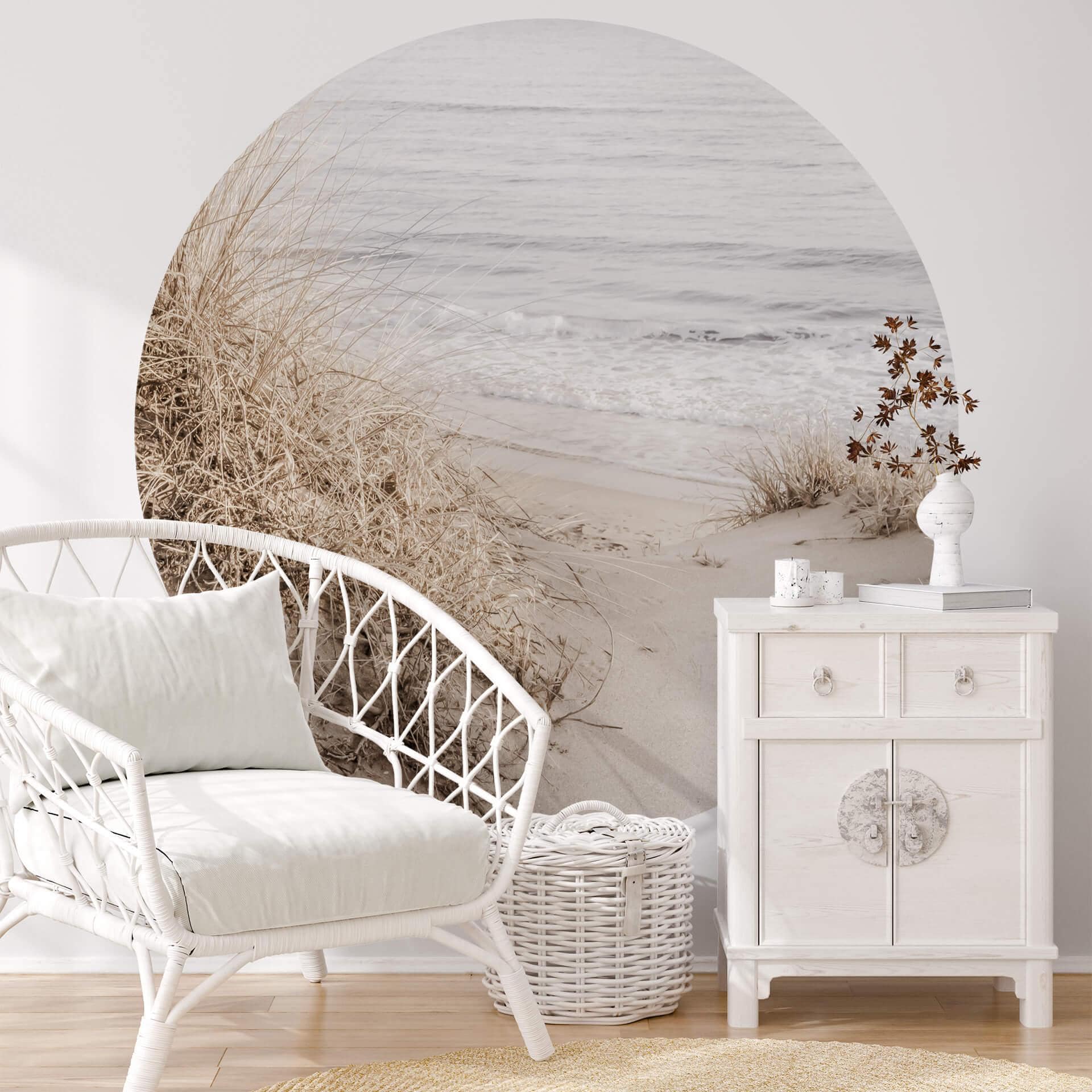 Fototapet - Rundt 1X Studio - Dunes on te Beach - vliesetapet/selvklæbende non-woven tapet