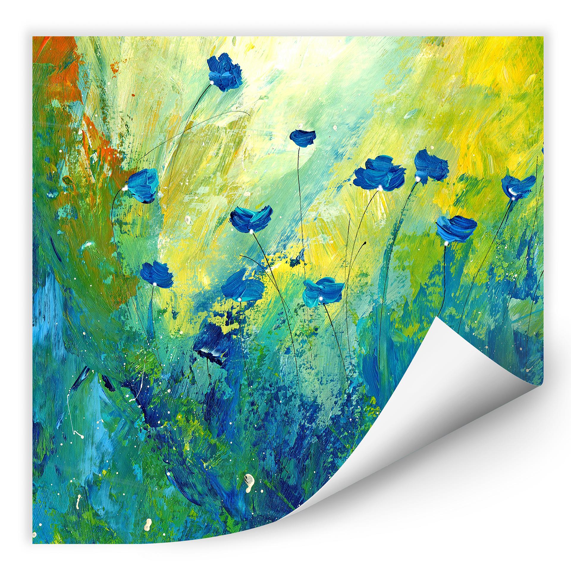 Zelfklevende Poster - Niksic - Blue Poppy