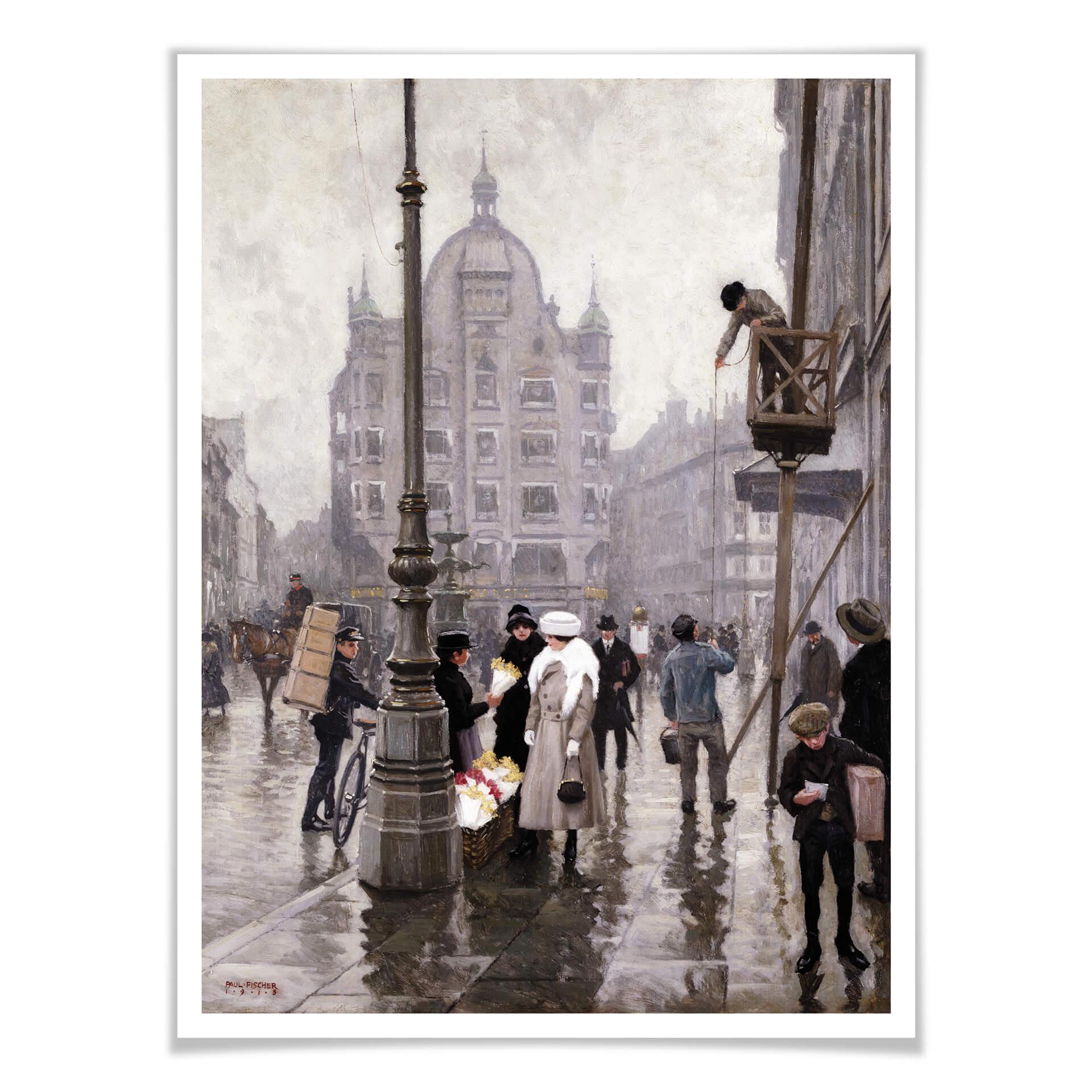 Póster Fischer - El vendedor de flores
