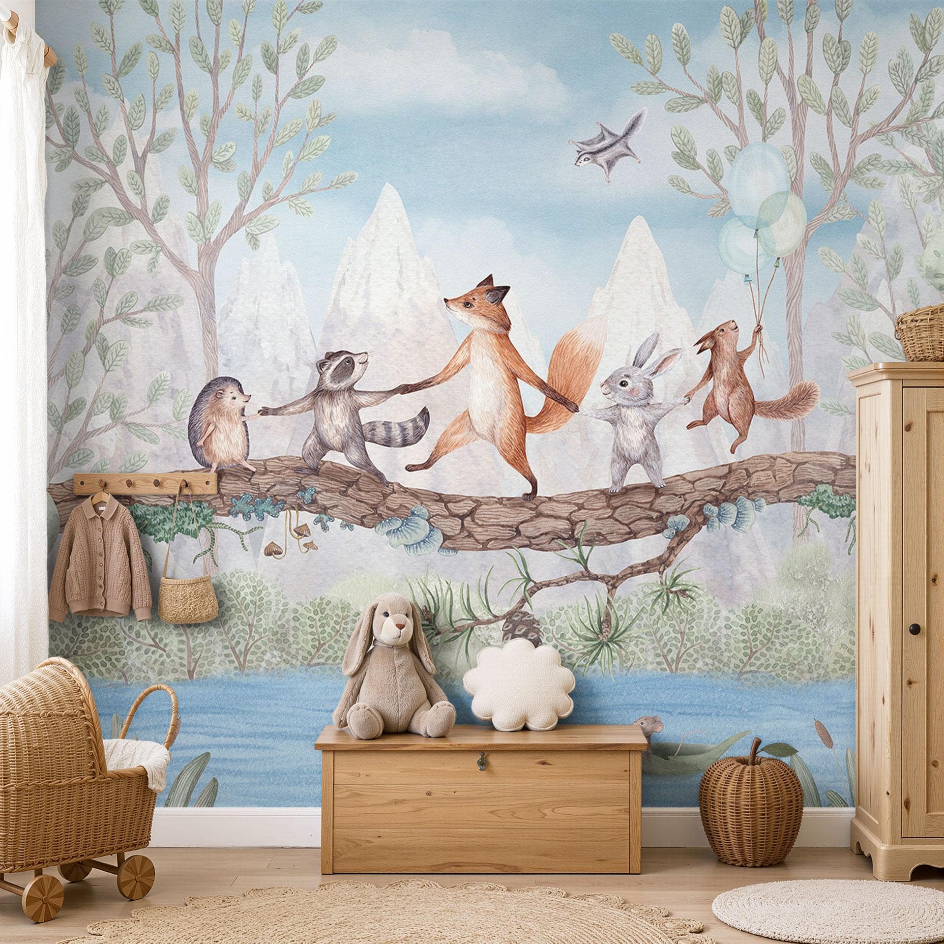 Fotomural Habitación Infantil Excursión Animal en la Naturaleza - Oliver Robins