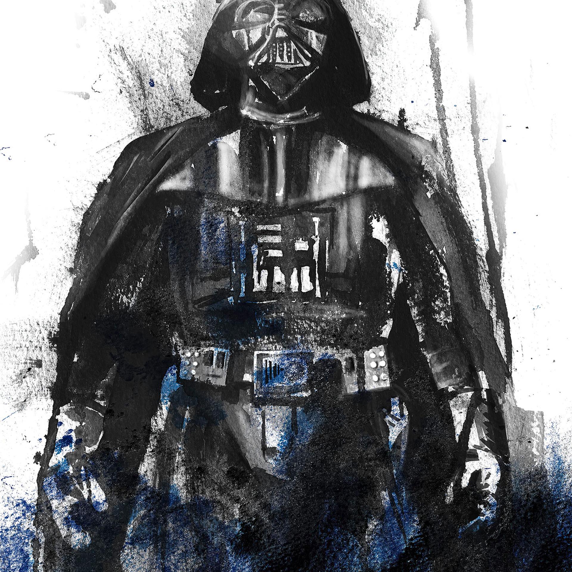 Vlies Fototapete - Star Wars Watercolor Vader - 200 x 280 cm