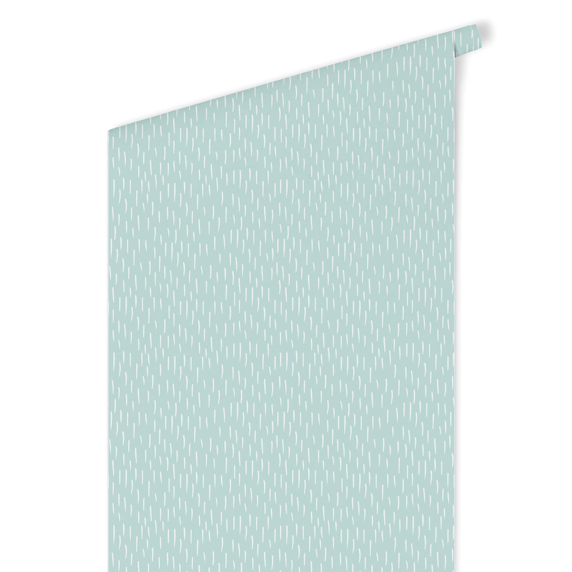 Patroonbehang penseelstreken 02 - mint