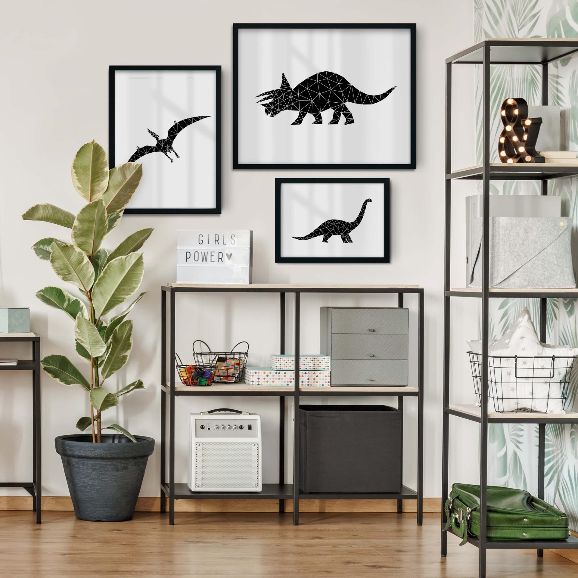 Plakat - Nouveauprints - Geometric Dinosaur Pterodactylus